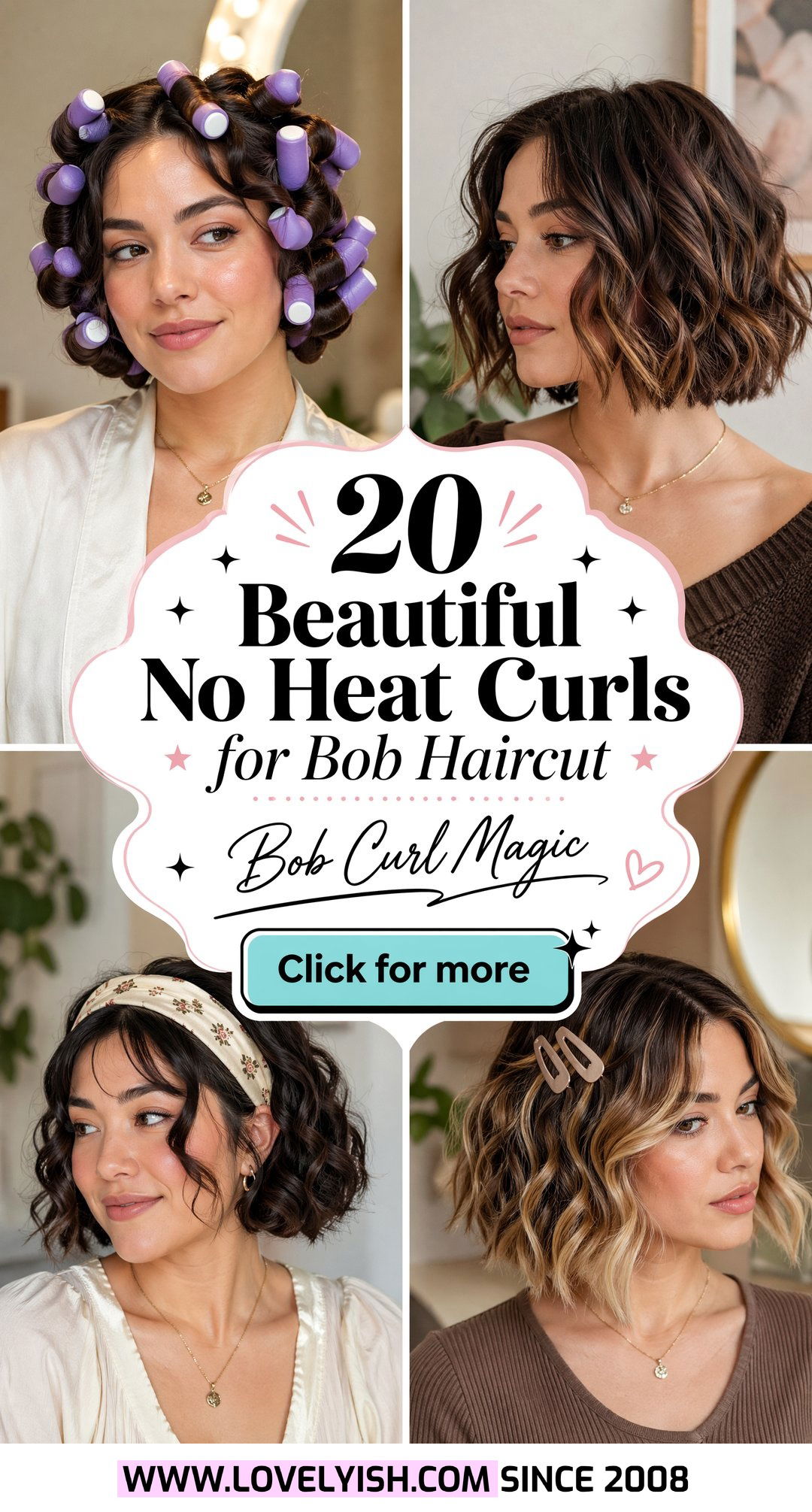 20 Beautiful No Heat Curls for Bob Haircut to Try Today - 20 Beautiful No Heat Curls for Bob Haircut to Try Today