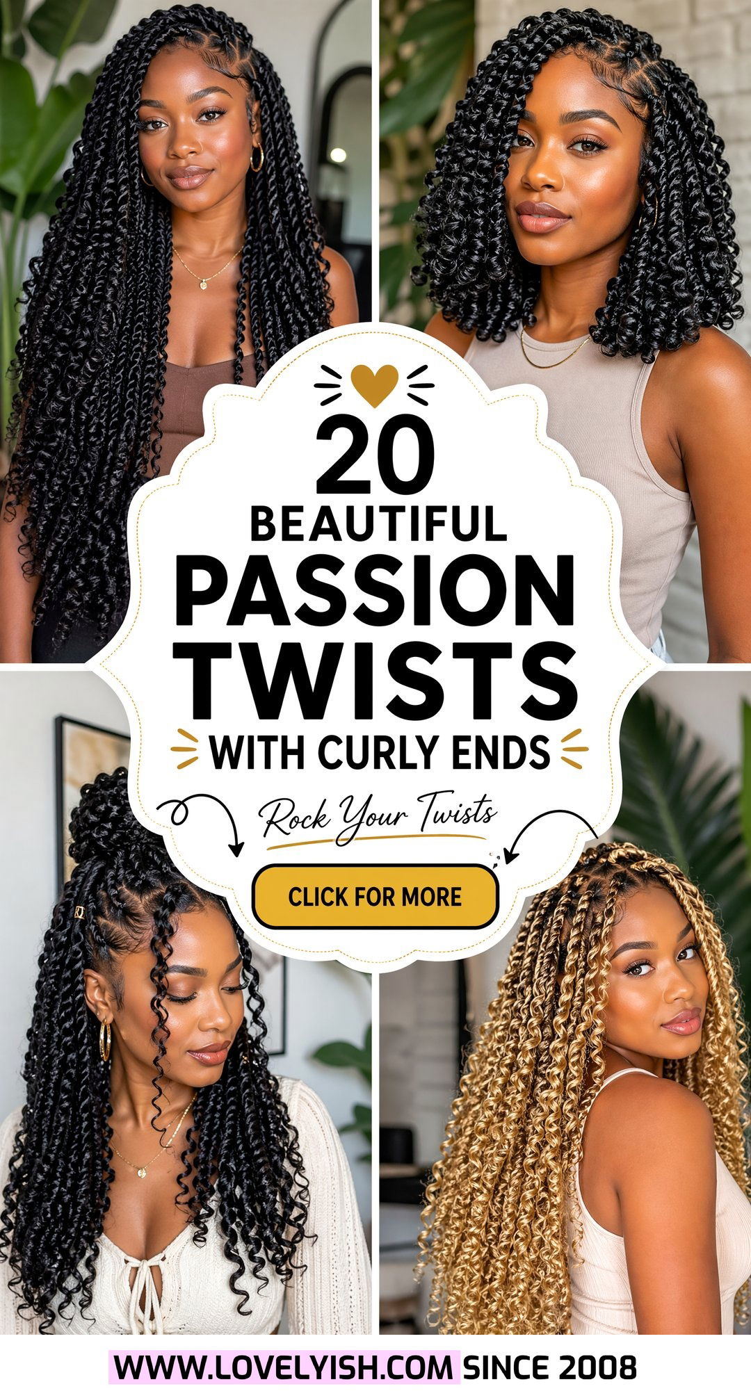 20 Beautiful Passion Twists with Curly Ends to Try This Year - 20 Beautiful Passion Twists with Curly Ends to Try This Year