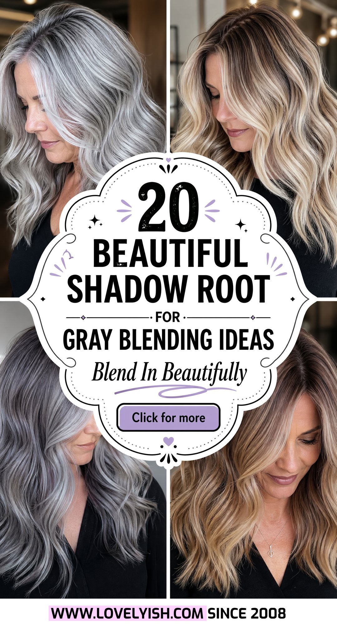 20 Beautiful Shadow Root for Gray Blending Ideas to Try - 20 Beautiful Shadow Root for Gray Blending Ideas to Try