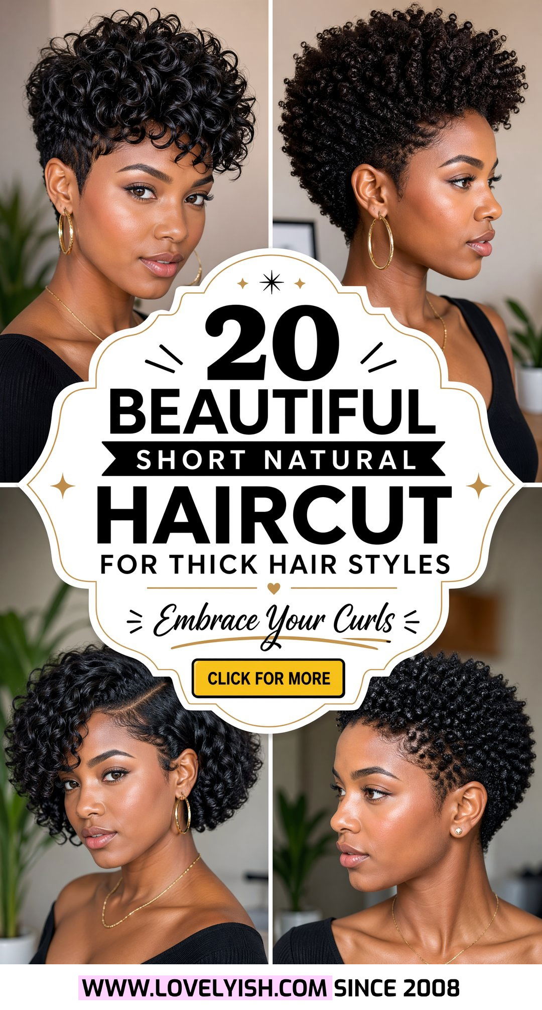 20 Beautiful Short Natural Haircut for Thick Hair Styles - 20 Beautiful Short Natural Haircut for Thick Hair Styles