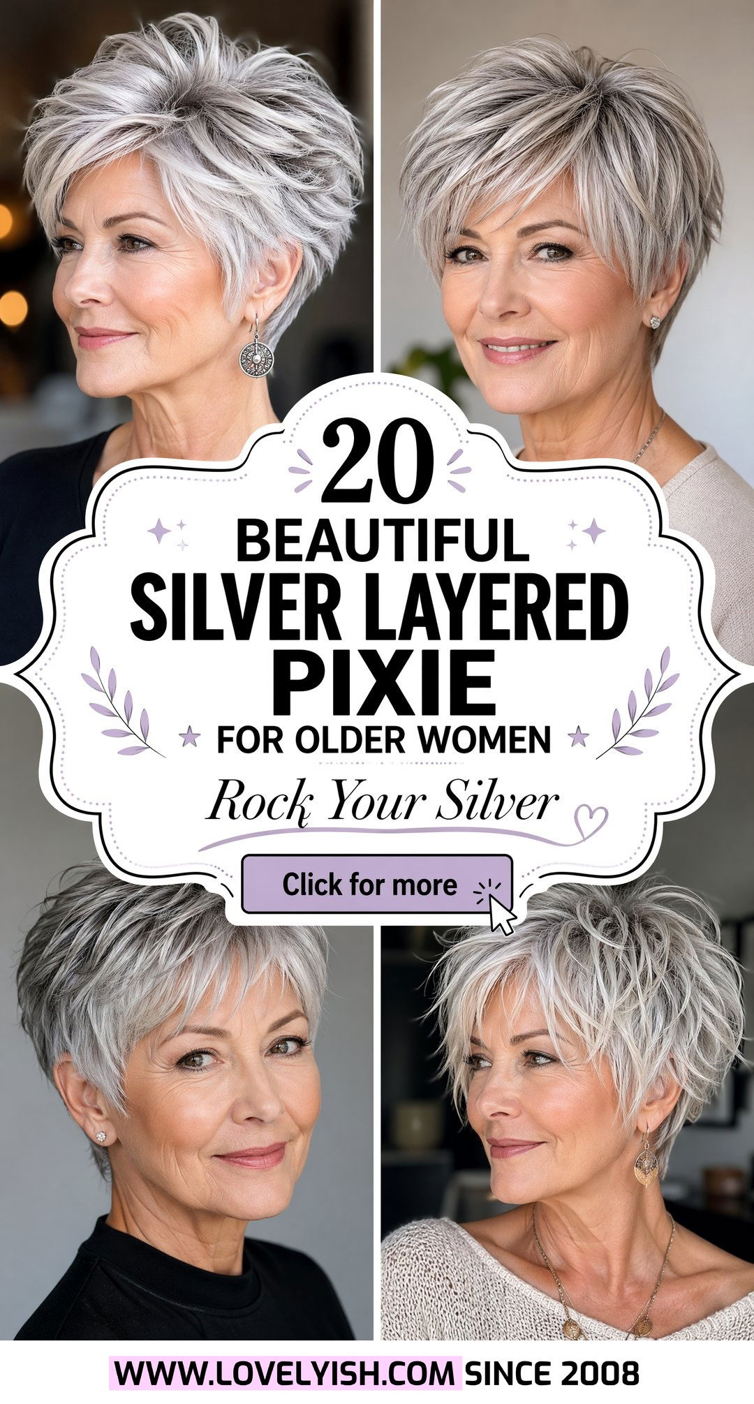 20 Beautiful Silver Layered Pixie For Older Women To Rock Now - 20 Beautiful Silver Layered Pixie For Older Women To Rock Now