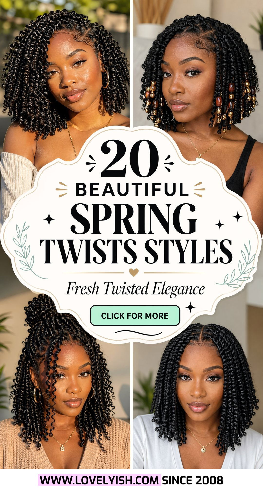 20 Beautiful Spring Twists Shoulder Length Styles To Try - 20 Beautiful Spring Twists Shoulder Length Styles To Try