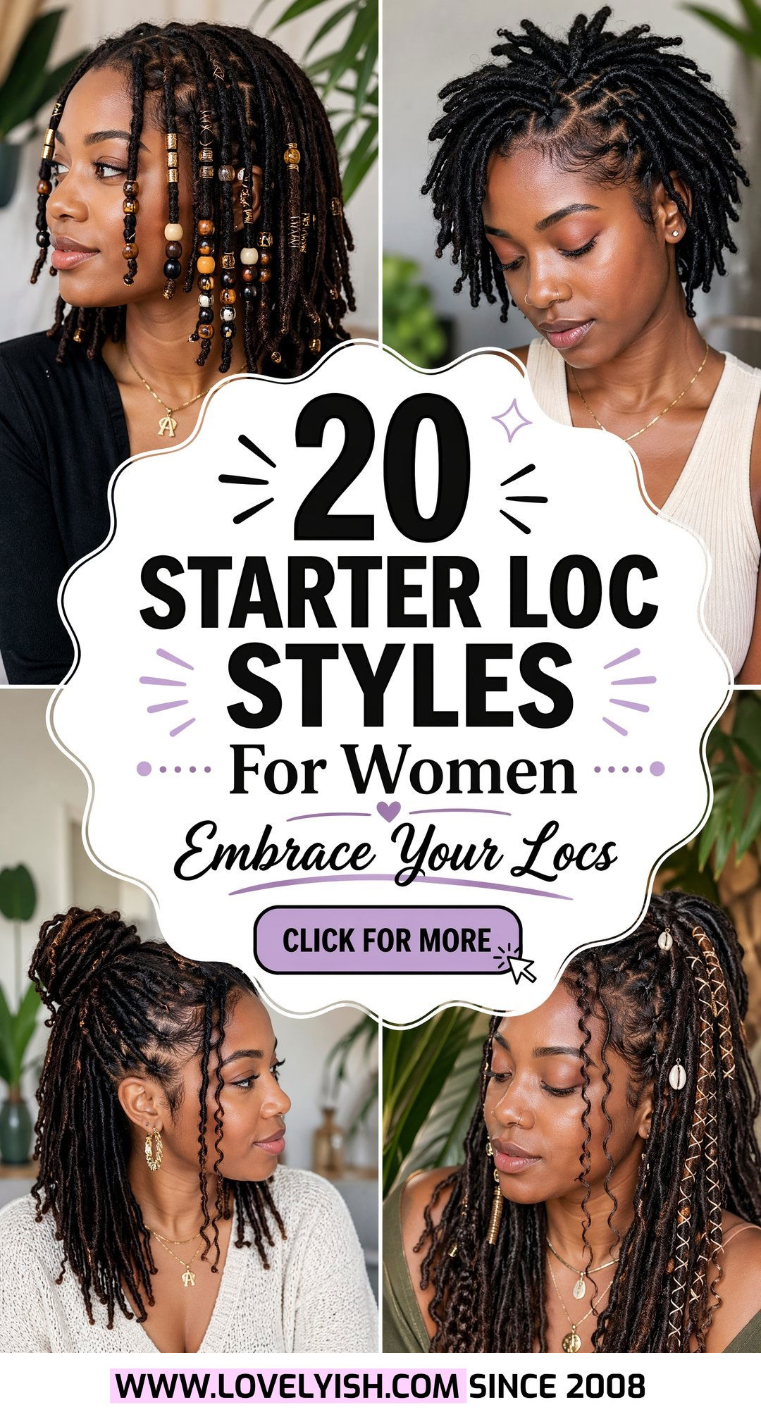 20 Beautiful Starter Loc Styles For Women To Embrace Now - 20 Beautiful Starter Loc Styles For Women To Embrace Now