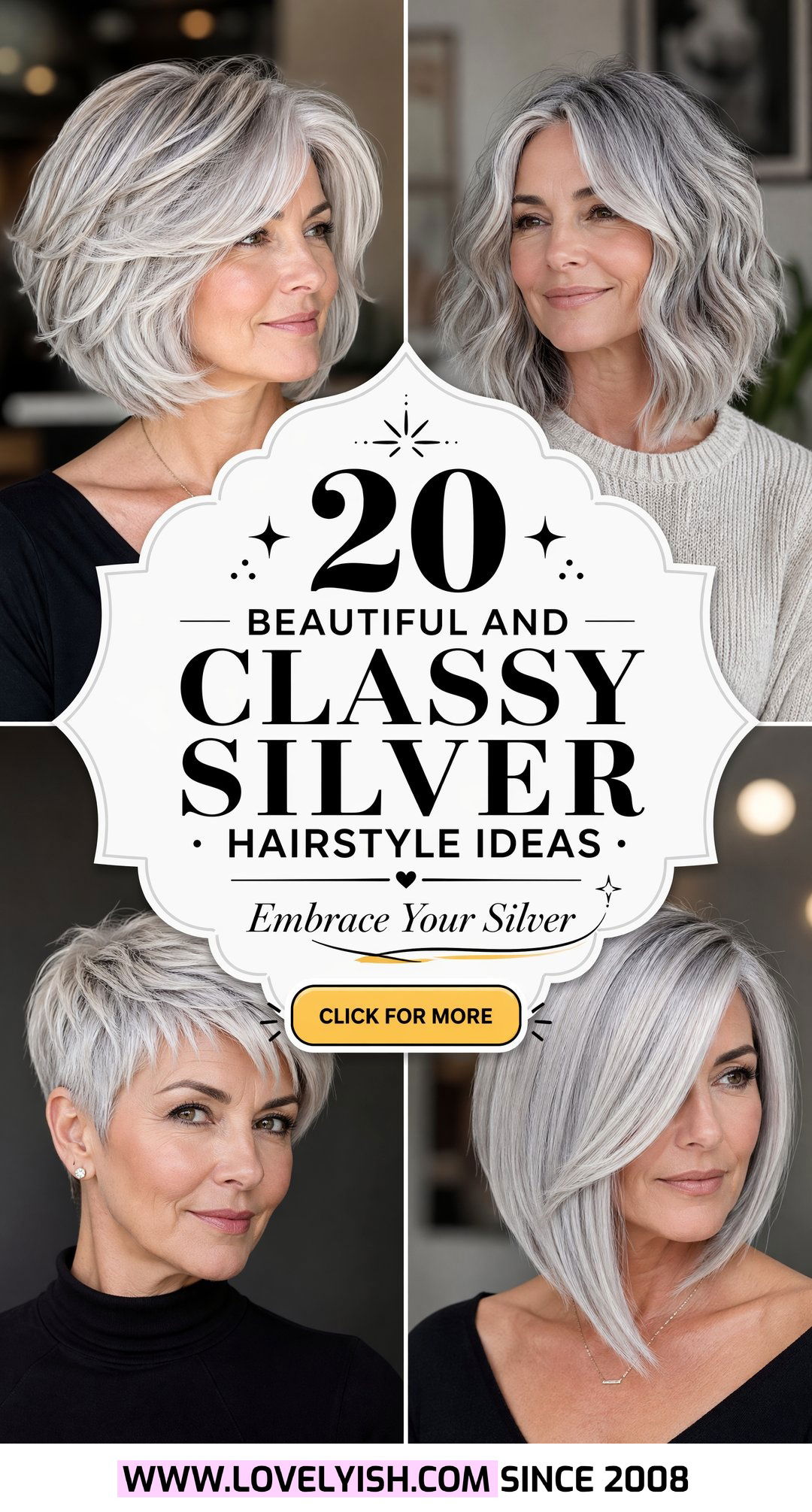 20 Beautiful and Classy Silver Hairstyle Ideas for Women - 20 Beautiful and Classy Silver Hairstyle Ideas for Women
