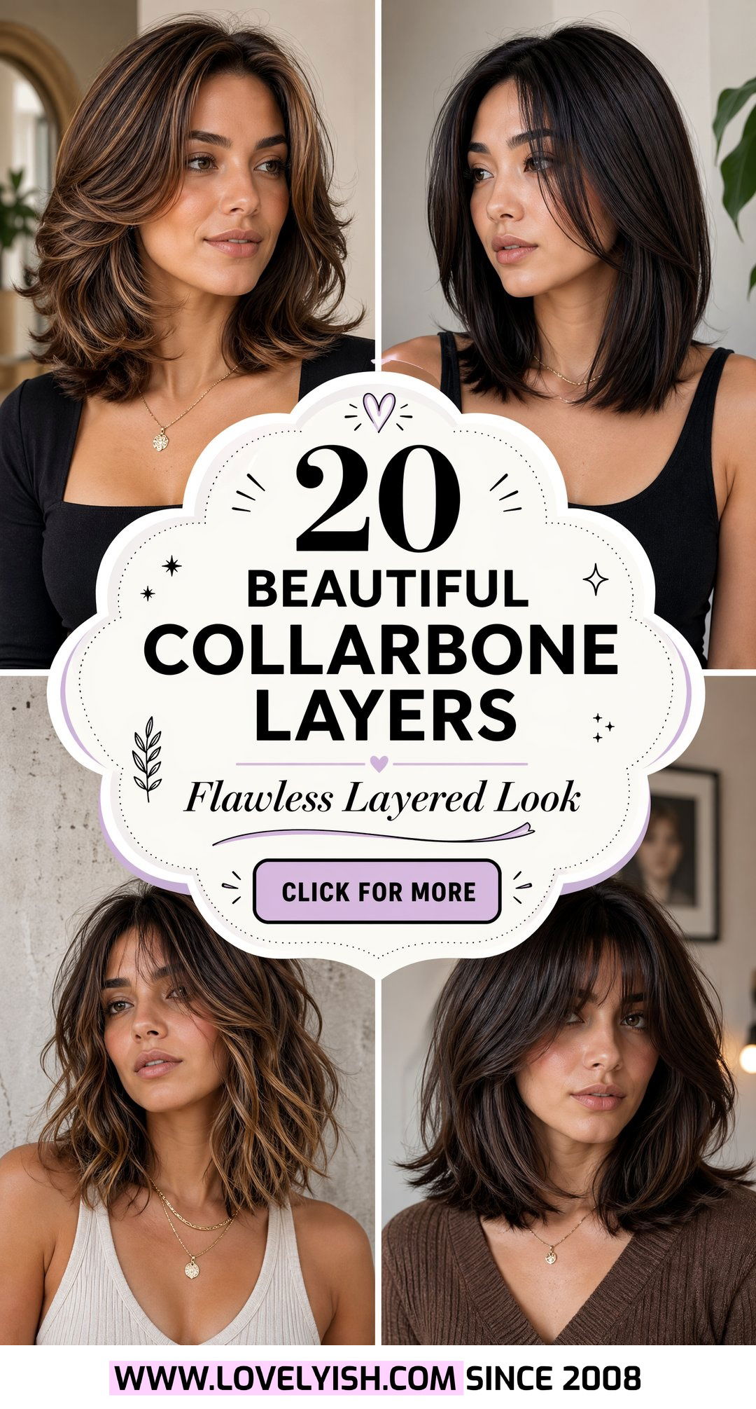 20 Beautiful and Flattering Collarbone Layers for Thick Hair - 20 Beautiful and Flattering Collarbone Layers for Thick Hair