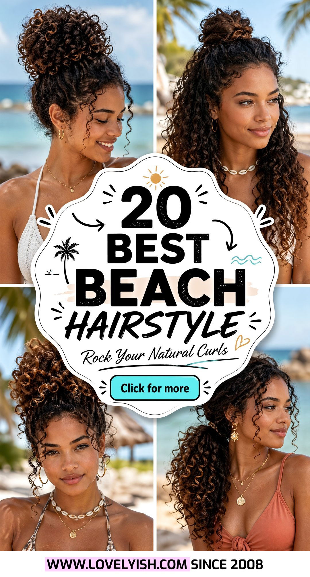 20 Best Beach Hairstyle for Curly Hair Women to Rock Now - 20 Best Beach Hairstyle for Curly Hair Women to Rock Now