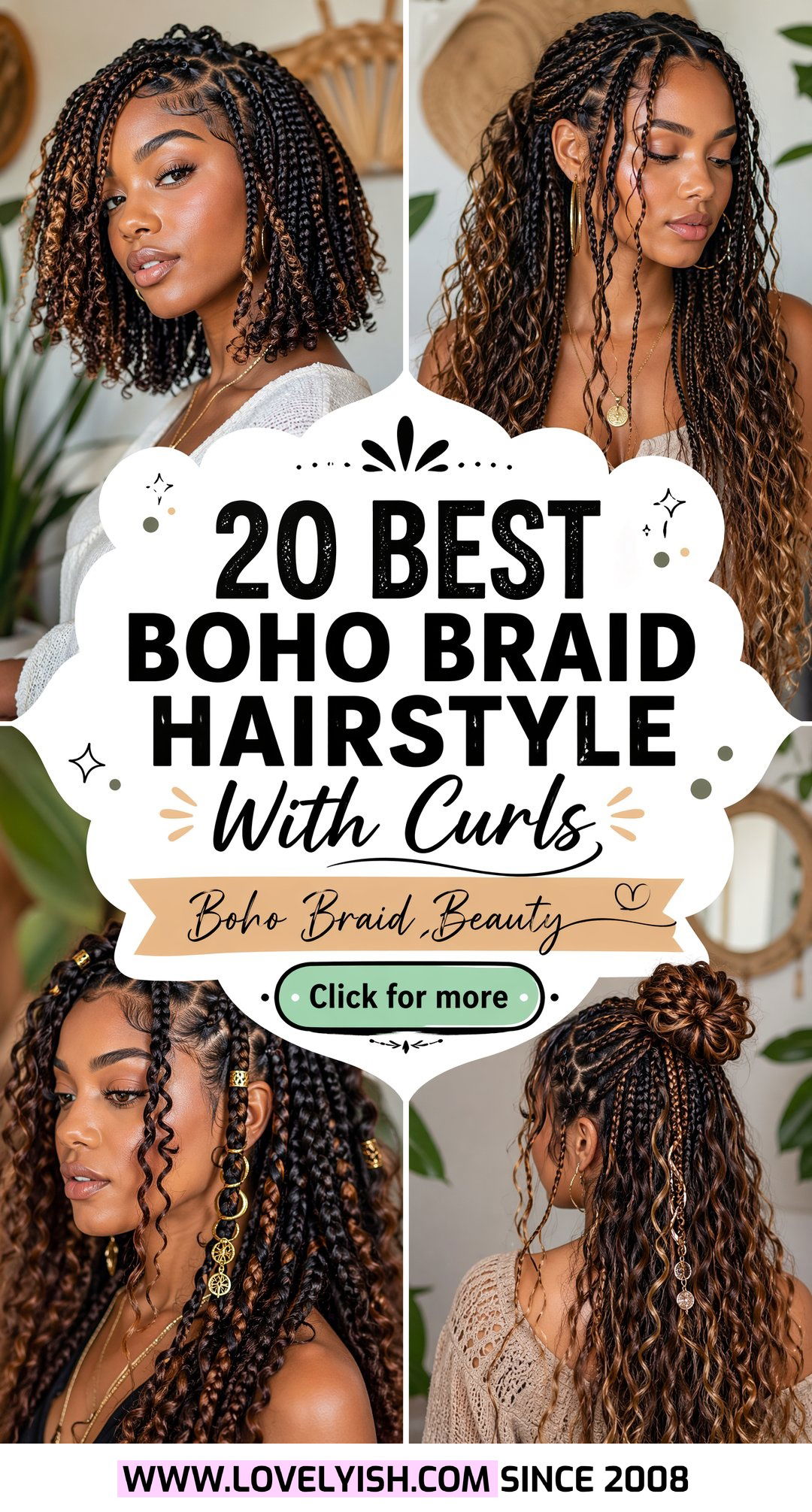 20 Best Boho Braid Hairstyle With Curls For Your Next Look - 20 Best Boho Braid Hairstyle With Curls For Your Next Look