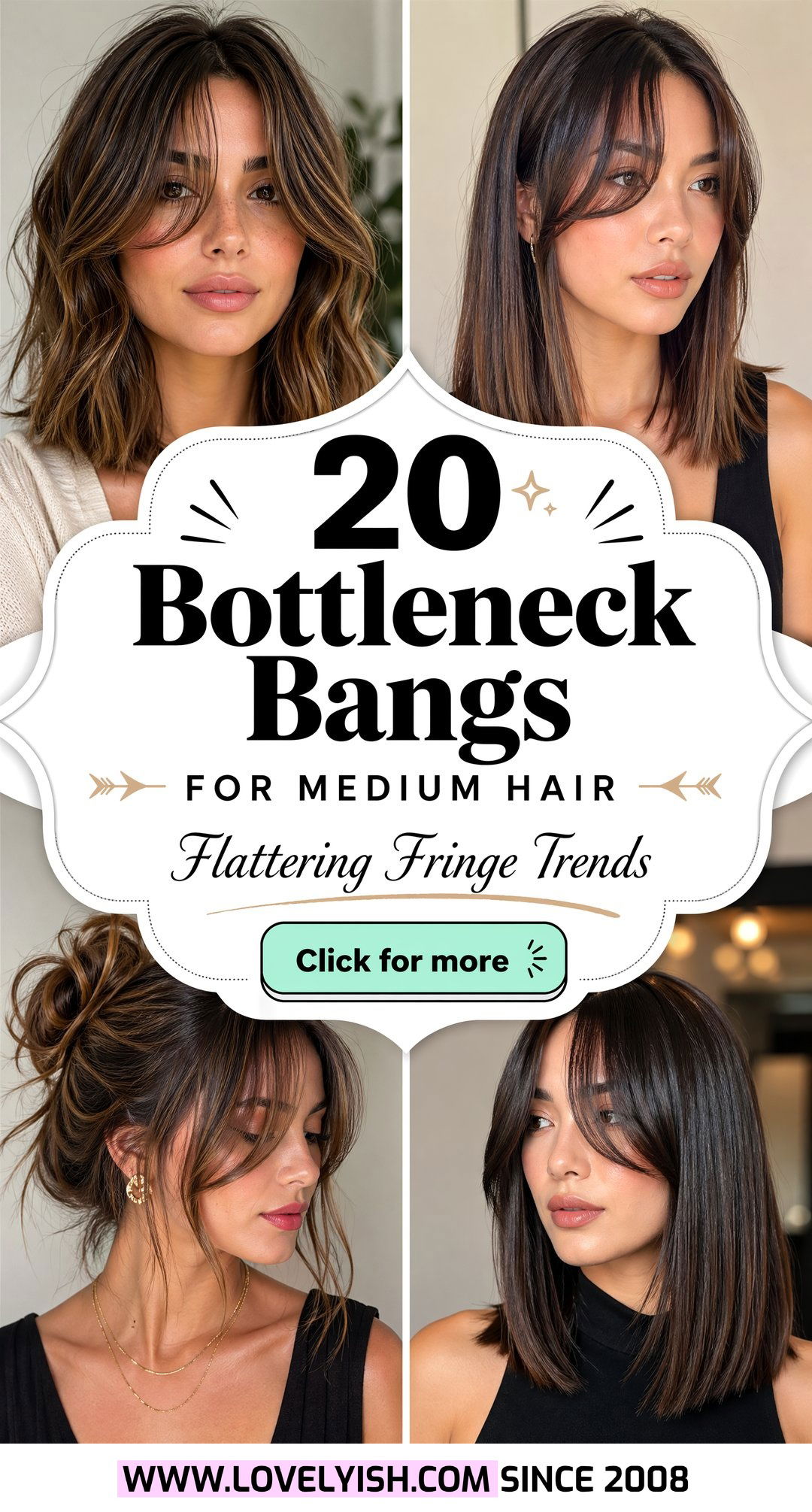 20 Best Bottleneck Bangs For Medium Hair Women To Try Now - 20 Best Bottleneck Bangs For Medium Hair Women To Try Now