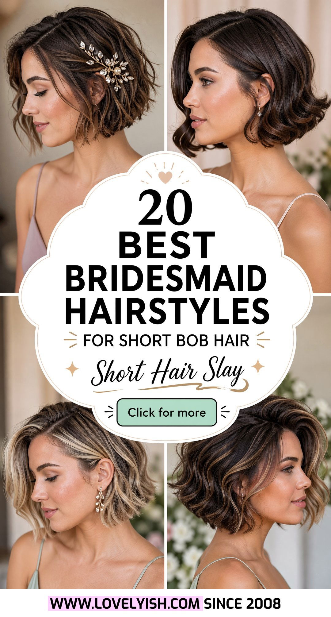 20 Best Bridesmaid Hairstyles For Short Bob Hair To Try Now - 20 Best Bridesmaid Hairstyles For Short Bob Hair To Try Now