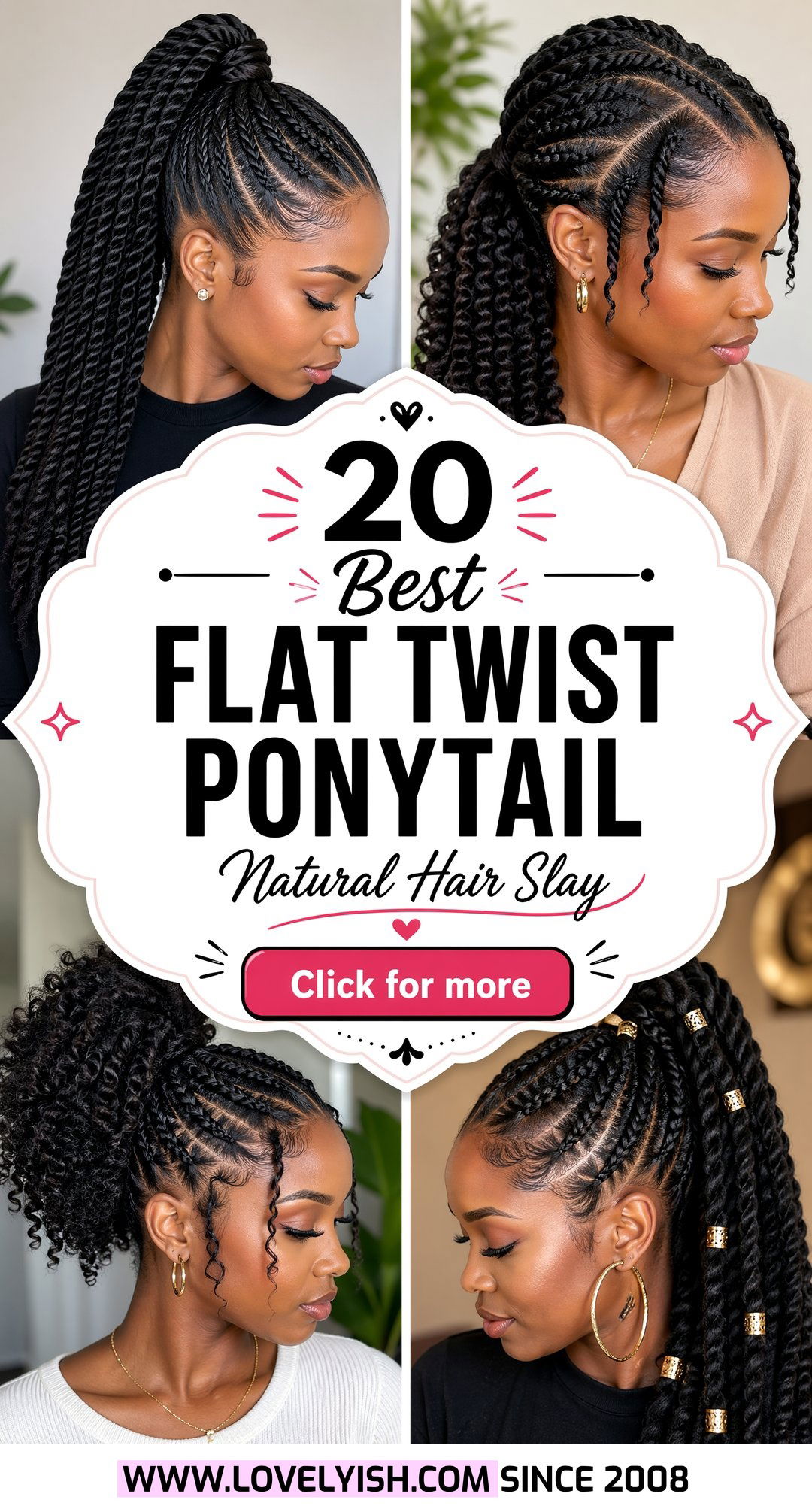 20 Best Flat Twist Ponytail for Natural Hair Styles Today - 20 Best Flat Twist Ponytail for Natural Hair Styles Today
