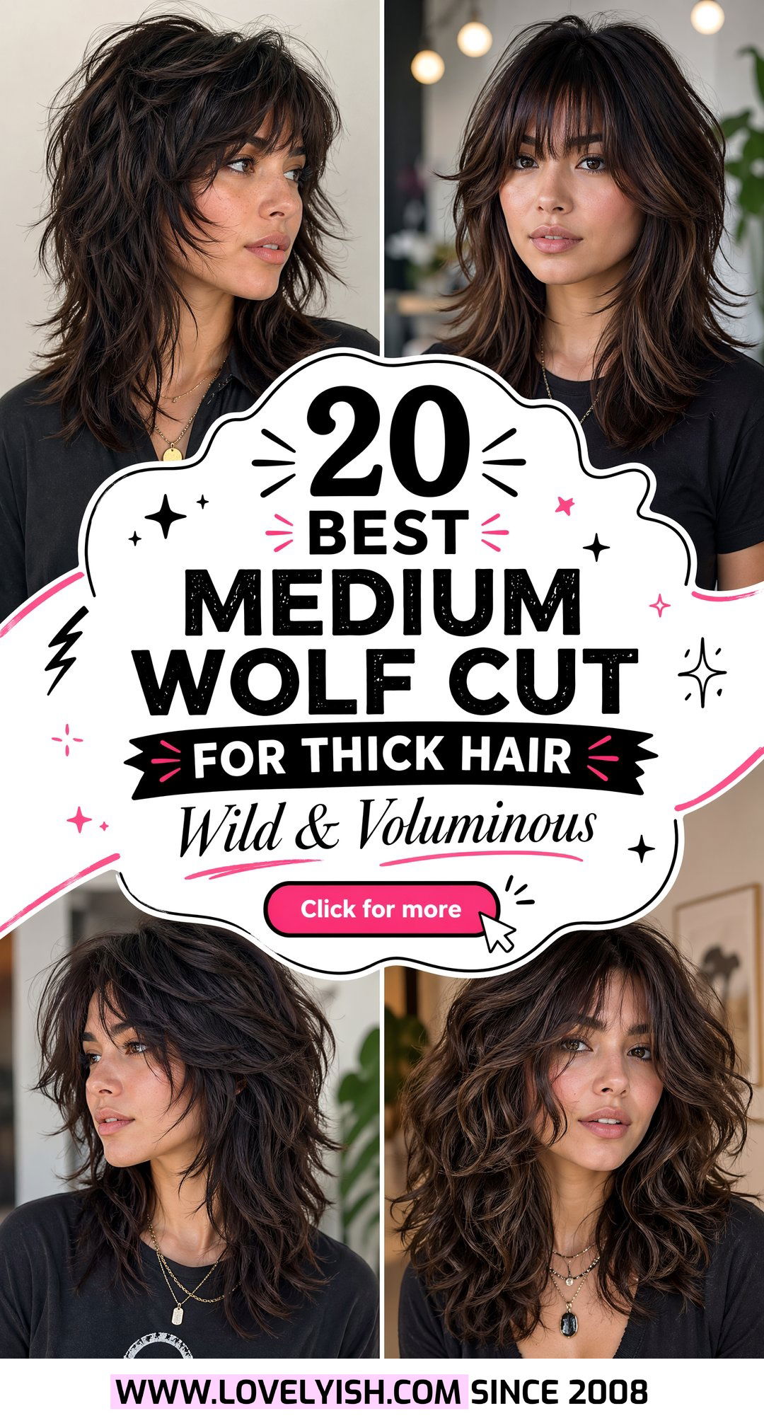 20 Best Medium Wolf Cut for Thick Hair Women Ideas and Styles - 20 Best Medium Wolf Cut for Thick Hair Women Ideas & Styles