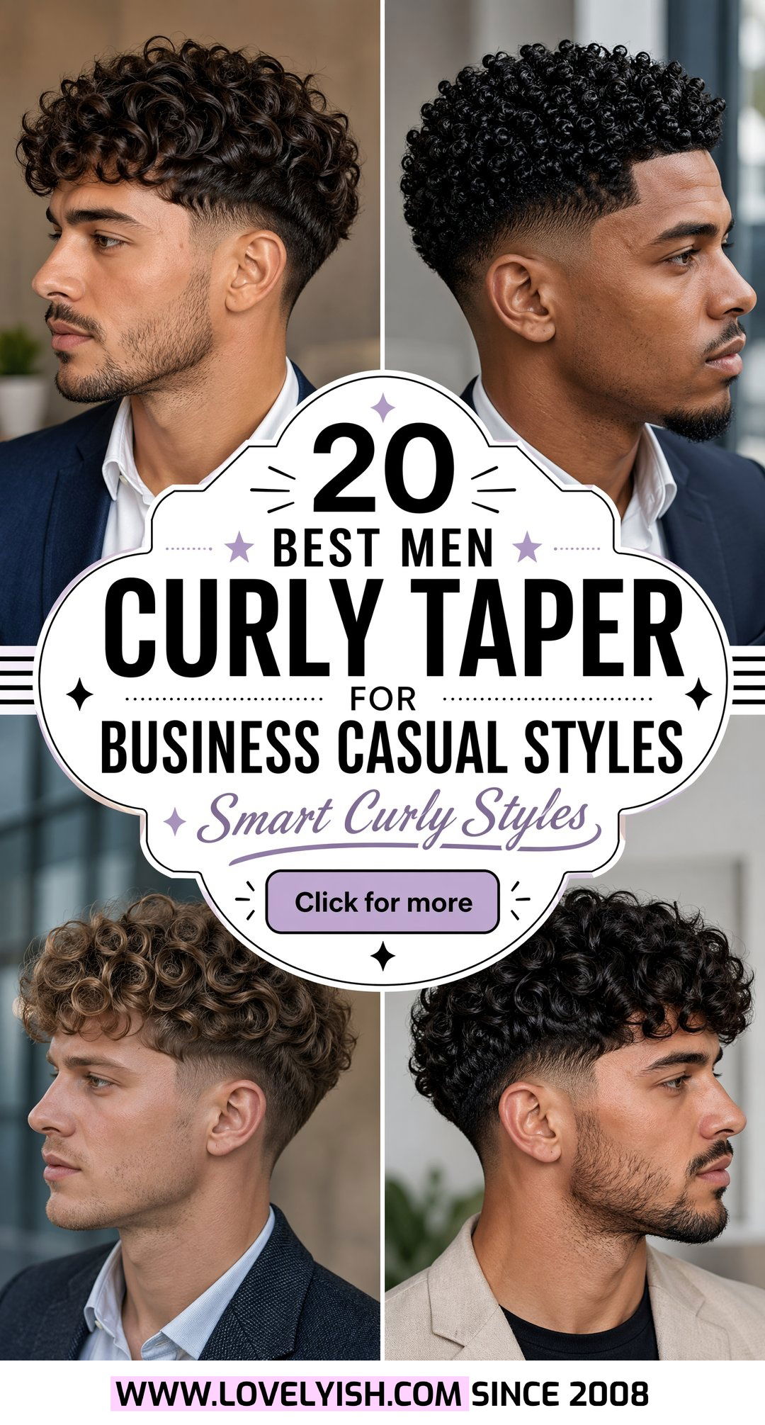 20 Best Men Curly Taper for Business Casual Styles to Try - 20 Best Men Curly Taper for Business Casual Styles to Try