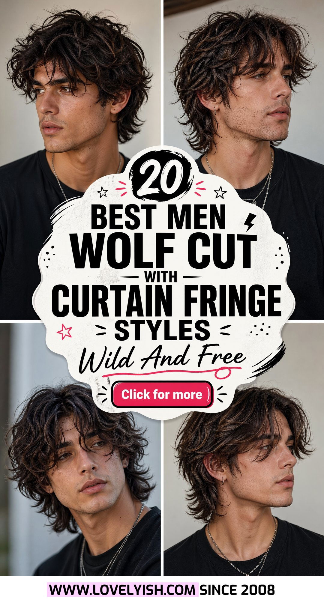 20 Best Men Wolf Cut With Curtain Fringe Styles To Try Now - 20 Best Men Wolf Cut With Curtain Fringe Styles To Try Now