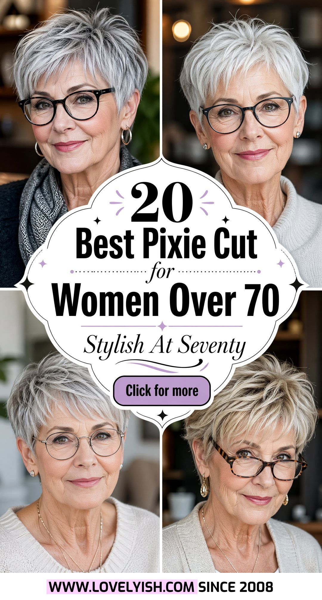 20 Best Pixie Cut for Women Over 70 with Glasses Styles - 20 Best Pixie Cut for Women Over 70 with Glasses Styles