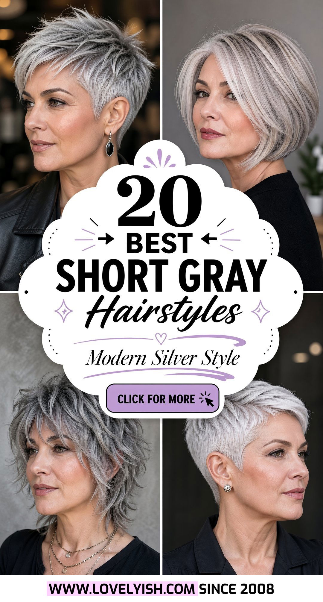 20 Best Short Gray Hairstyles for a Chic and Modern Look - 20 Best Short Gray Hairstyles for a Chic & Modern Look