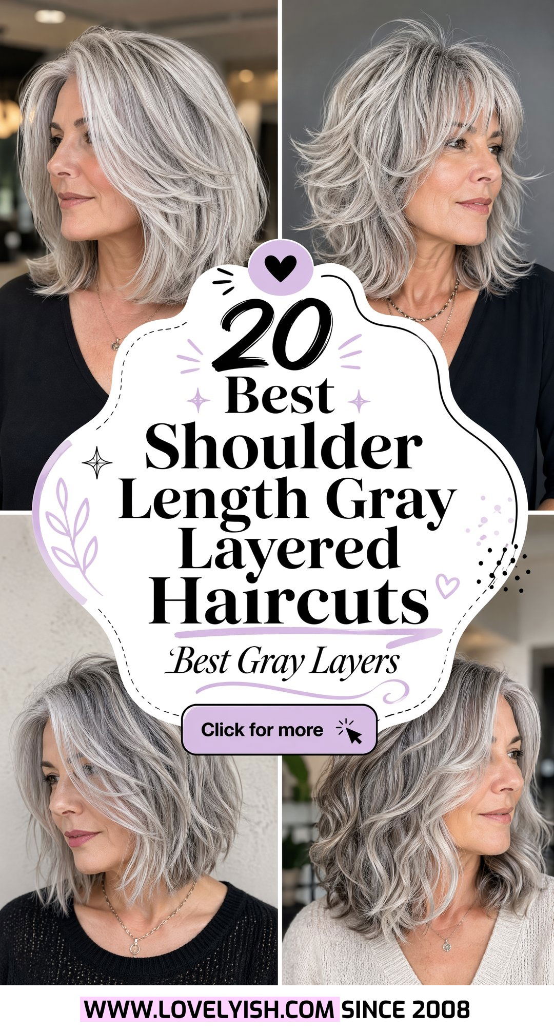 20 Best Shoulder Length Gray Layered Haircut Ideas To Try – Lovelyish