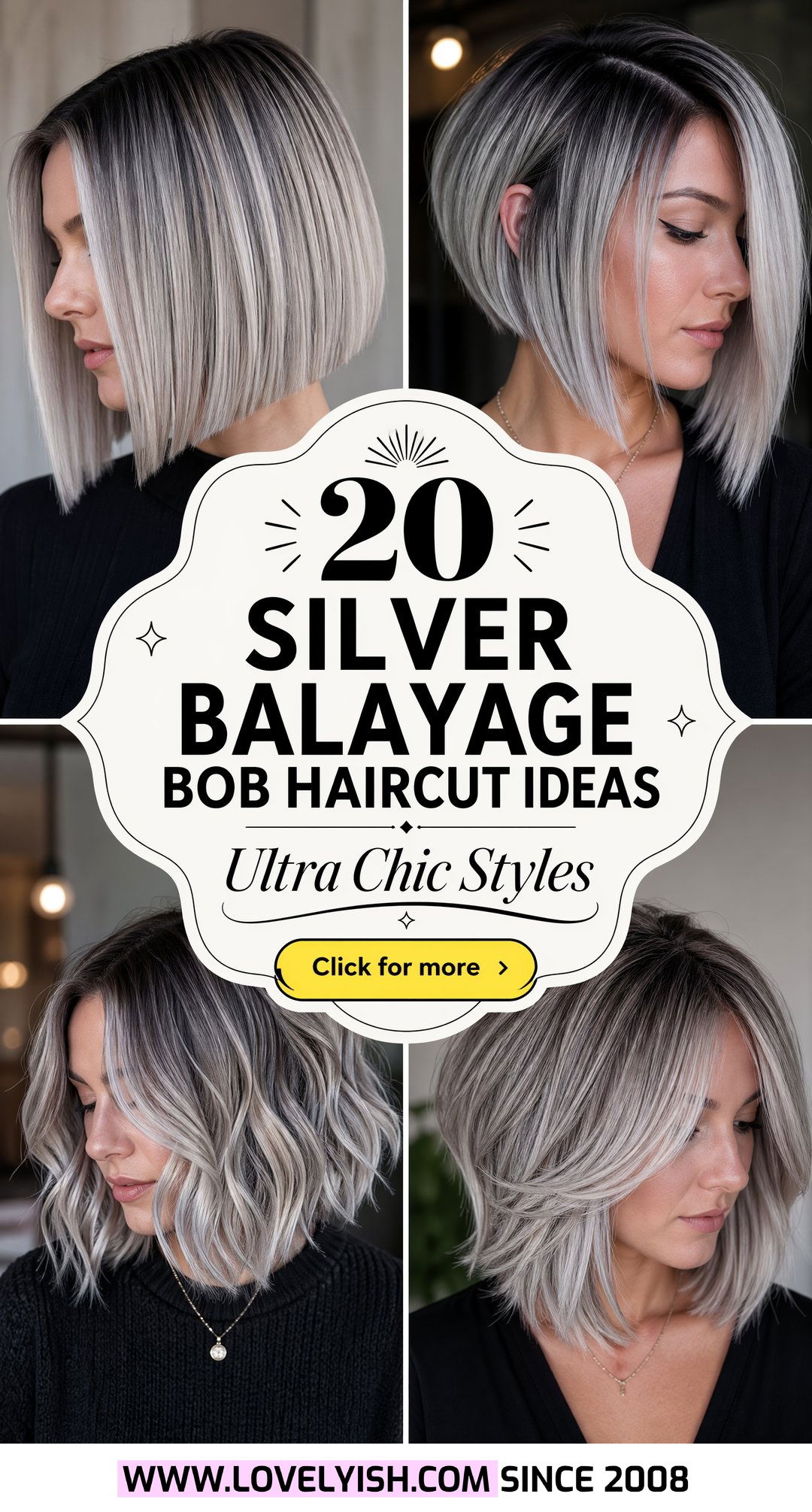 20 Best Silver Balayage Bob Haircut Ideas for Chic Looks - 20 Best Silver Balayage Bob Haircut Ideas for Chic Looks