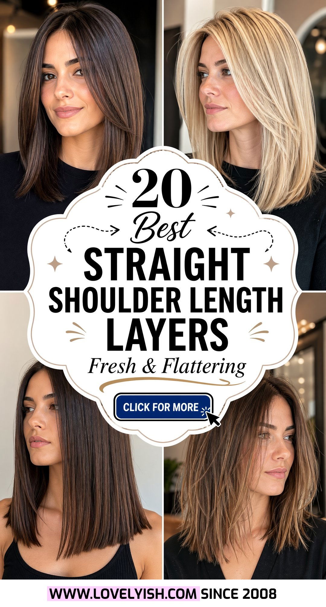 20 Best Straight Shoulder Length Layers for Women Today - 20 Best Straight Shoulder Length Layers for Women Today