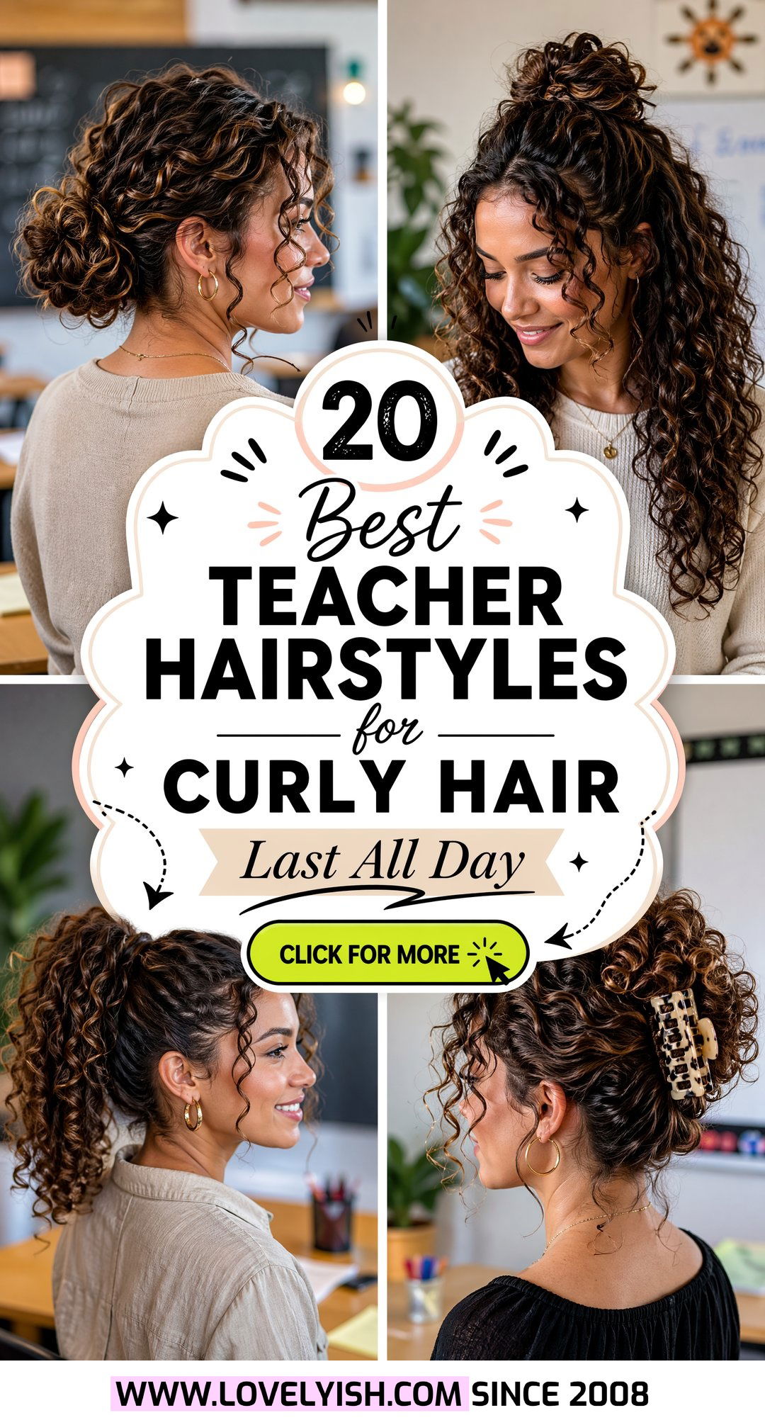 20 Best Teacher Hairstyles for Curly Hair That Last All Day - 20 Best Teacher Hairstyles for Curly Hair That Last All Day