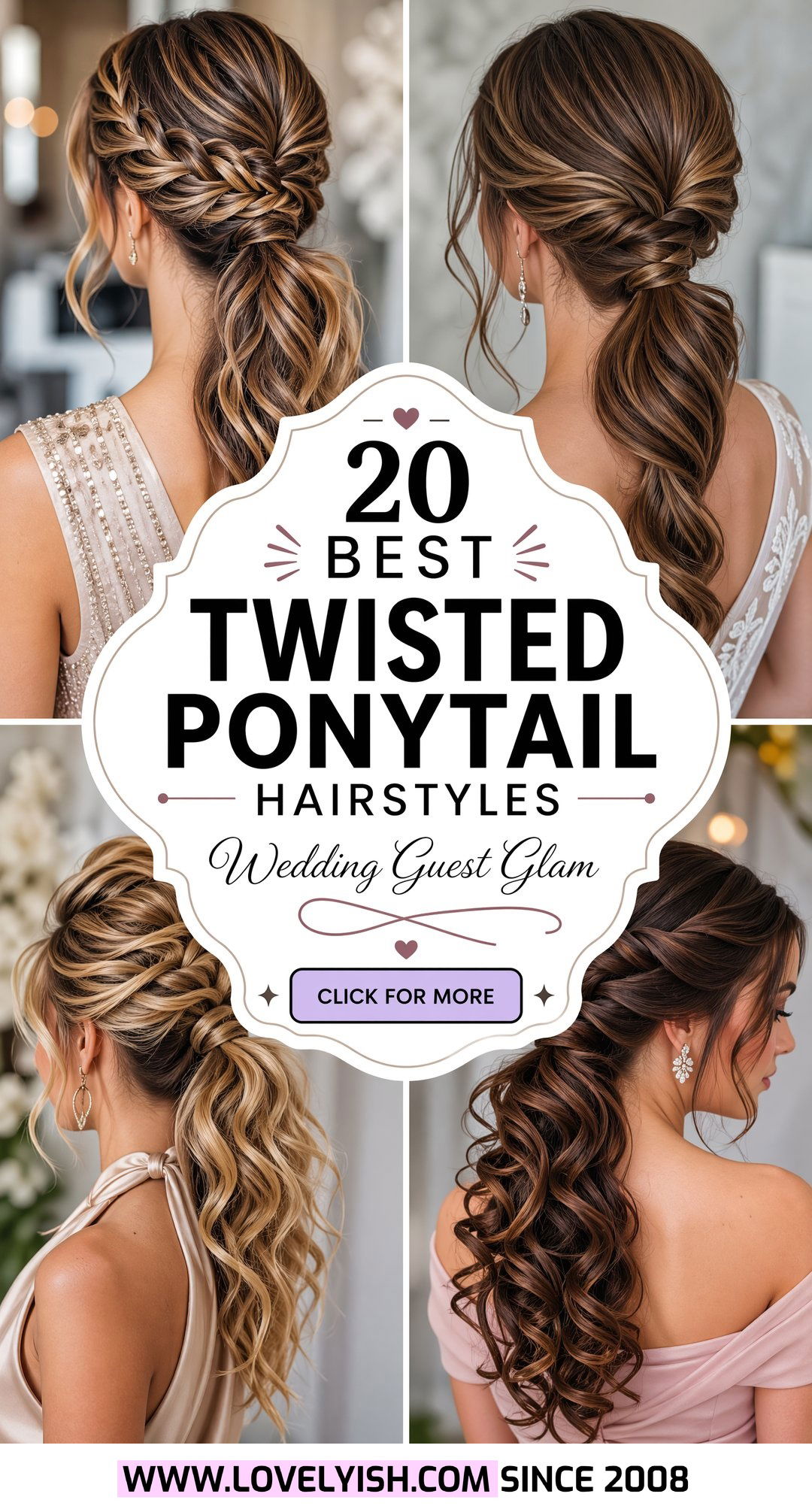 20 Best Twisted Ponytail Hairstyles for Wedding Guests - 20 Best Twisted Ponytail Hairstyles for Wedding Guests
