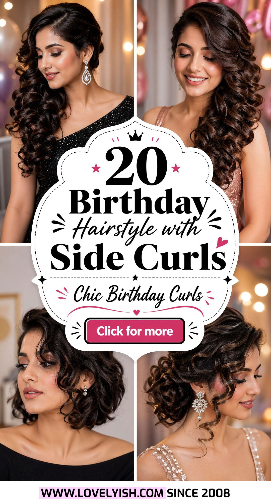 20 Birthday Hairstyle with Side Curls for a Chic Vibe - 20 Birthday Hairstyle with Side Curls for a Chic Vibe