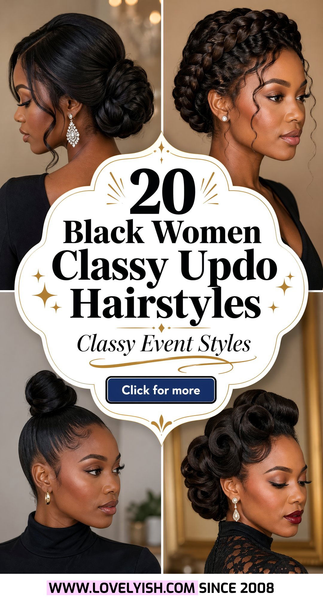 20 Black Women Classy Updo Hairstyles for Special Events - 20 Black Women Classy Updo Hairstyles for Special Events