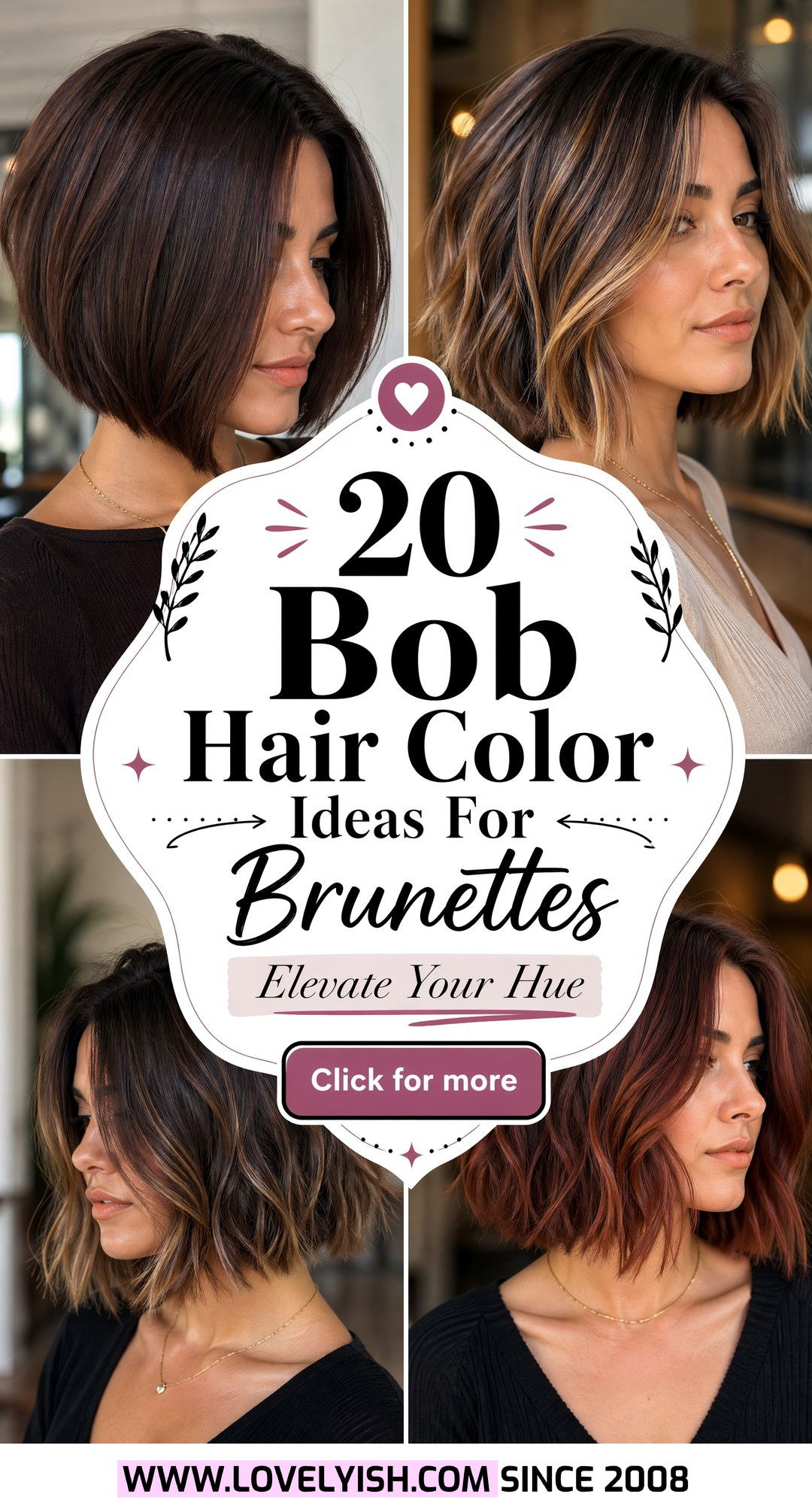 20 Bob Hair Color Ideas For Brunettes To Elevate Their Look - 20 Bob Hair Color Ideas For Brunettes To Elevate Their Look