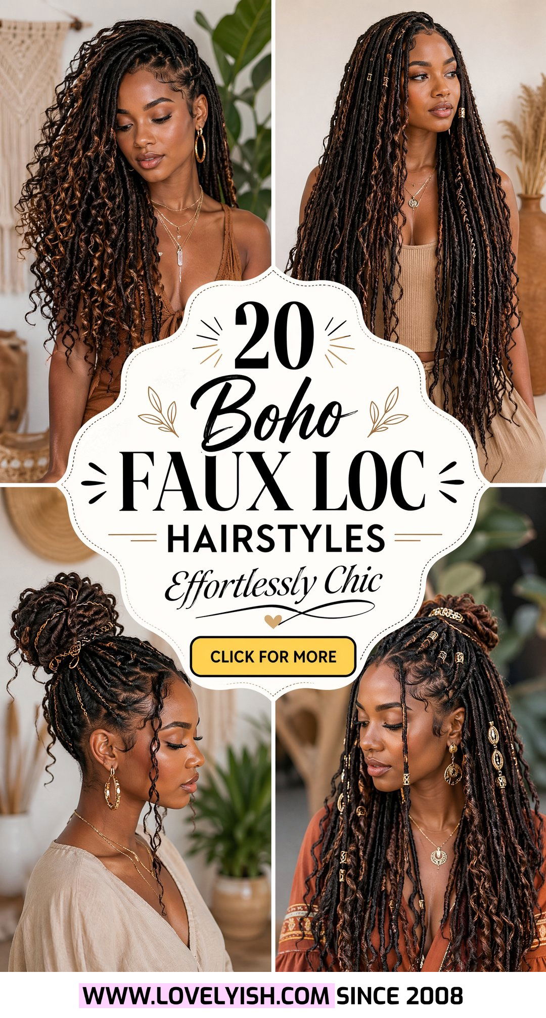 20 Boho Faux Loc Hairstyles for an Effortlessly Chic Look - 20 Boho Faux Loc Hairstyles for an Effortlessly Chic Look