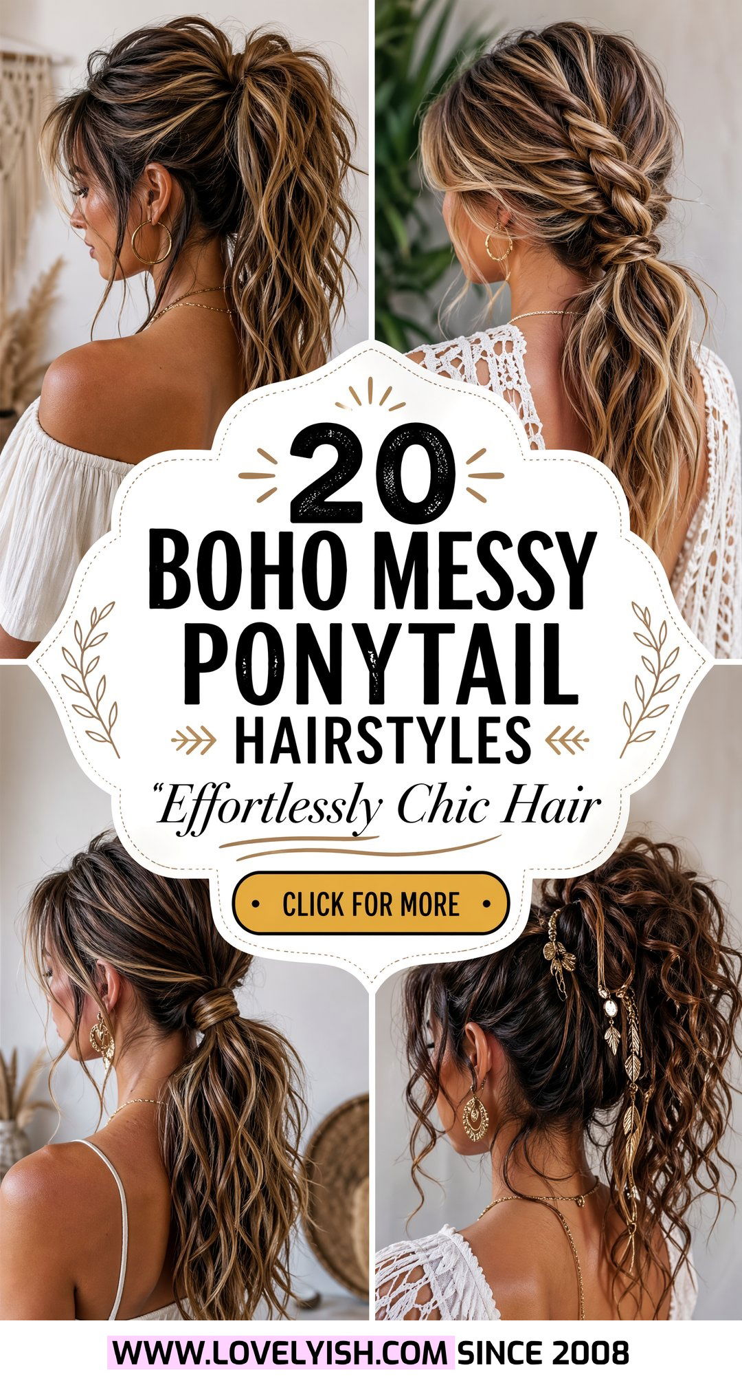 20 Boho Messy Ponytail Hairstyle Ideas for Effortless Style - 20 Boho Messy Ponytail Hairstyle Ideas for Effortless Style