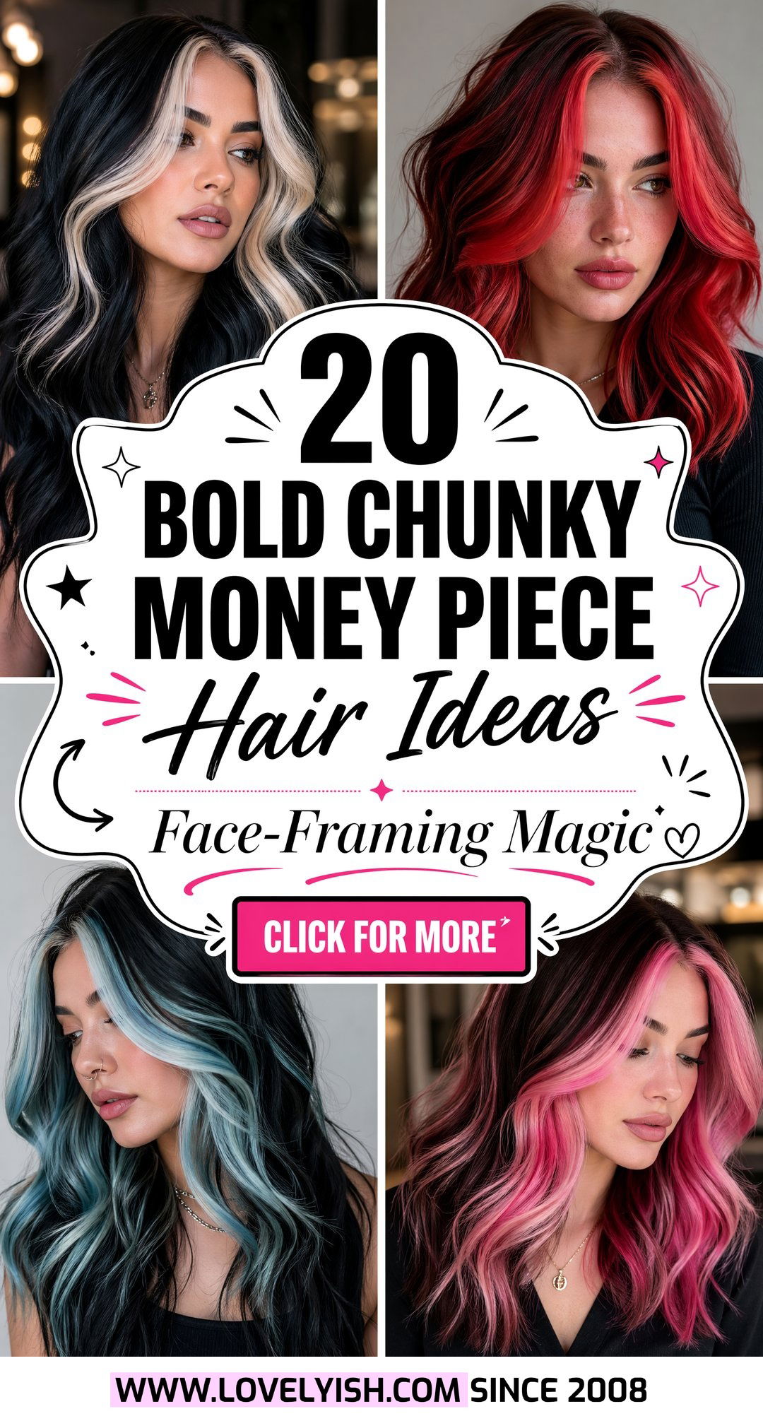 20 Bold Chunky Money Piece Hair Ideas for a Stylish Vibe - 20 Bold Chunky Money Piece Hair Ideas for a Stylish Vibe