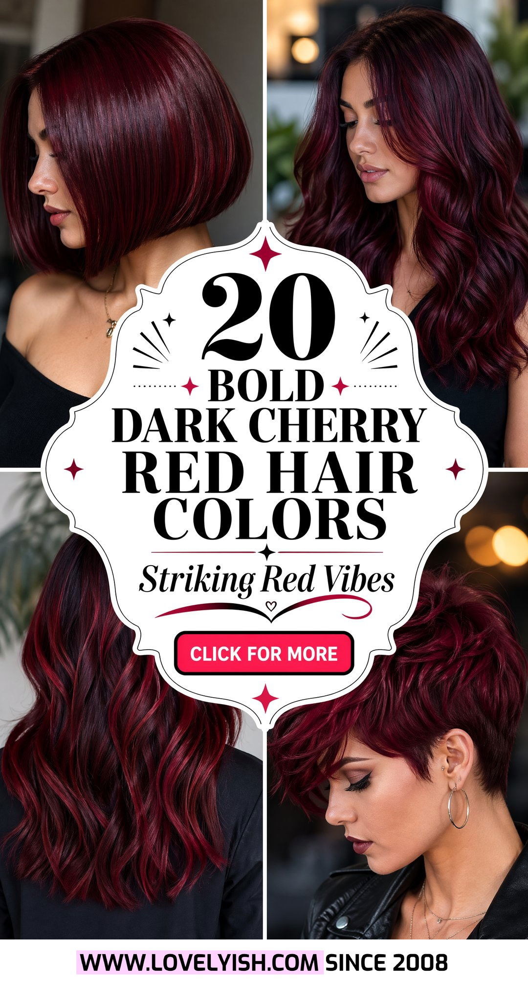 20 Bold Dark Cherry Red Hair Colors for a Striking Look - 20 Bold Dark Cherry Red Hair Colors for a Striking Look
