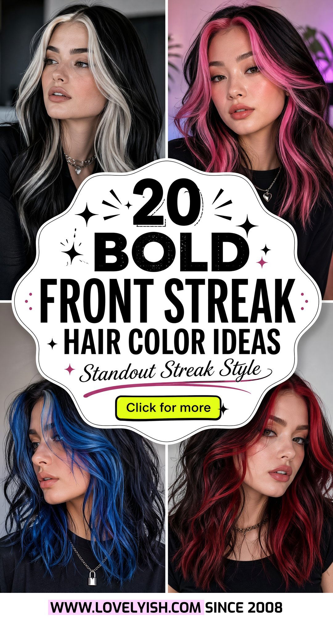 20 Bold Front Streak Hair Color Ideas for a Standout Style - 20 Bold Front Streak Hair Color Ideas for a Standout Style