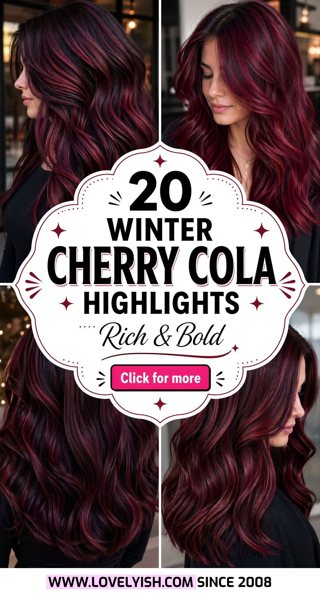 20 Bold Winter Cherry Cola Highlights for a Rich New Look - 20 Bold Winter Cherry Cola Highlights for a Rich New Look