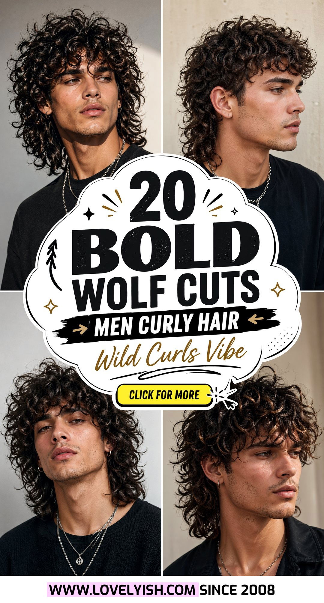 20 Bold Wolf Cut Men Curly Hair Ideas for a Fresh Style - 20 Bold Wolf Cut Men Curly Hair Ideas for a Fresh Style