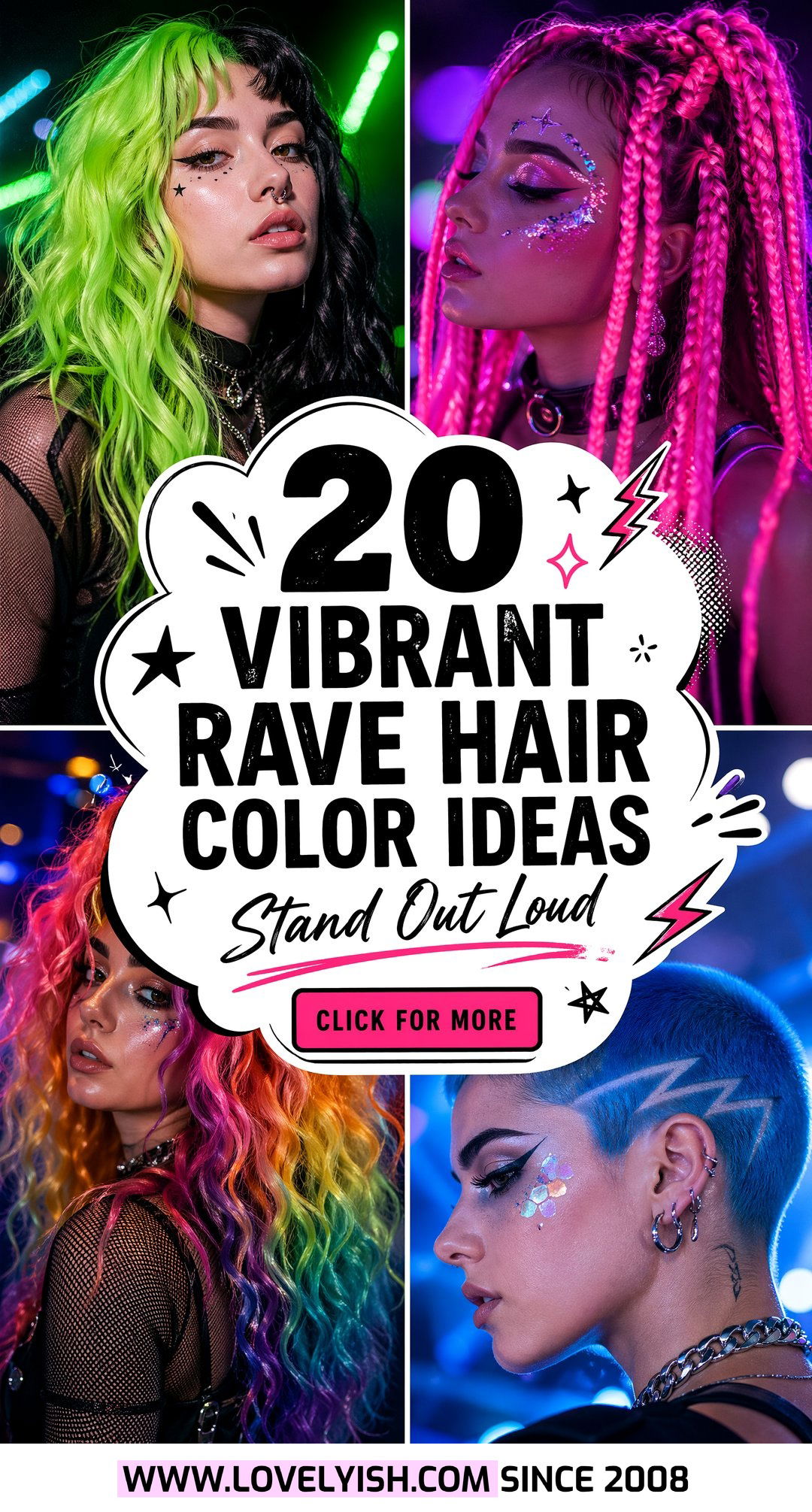 20 Bold and Vibrant Rave Hair Color Ideas for Your Next Fest - 20 Bold and Vibrant Rave Hair Color Ideas for Your Next Fest