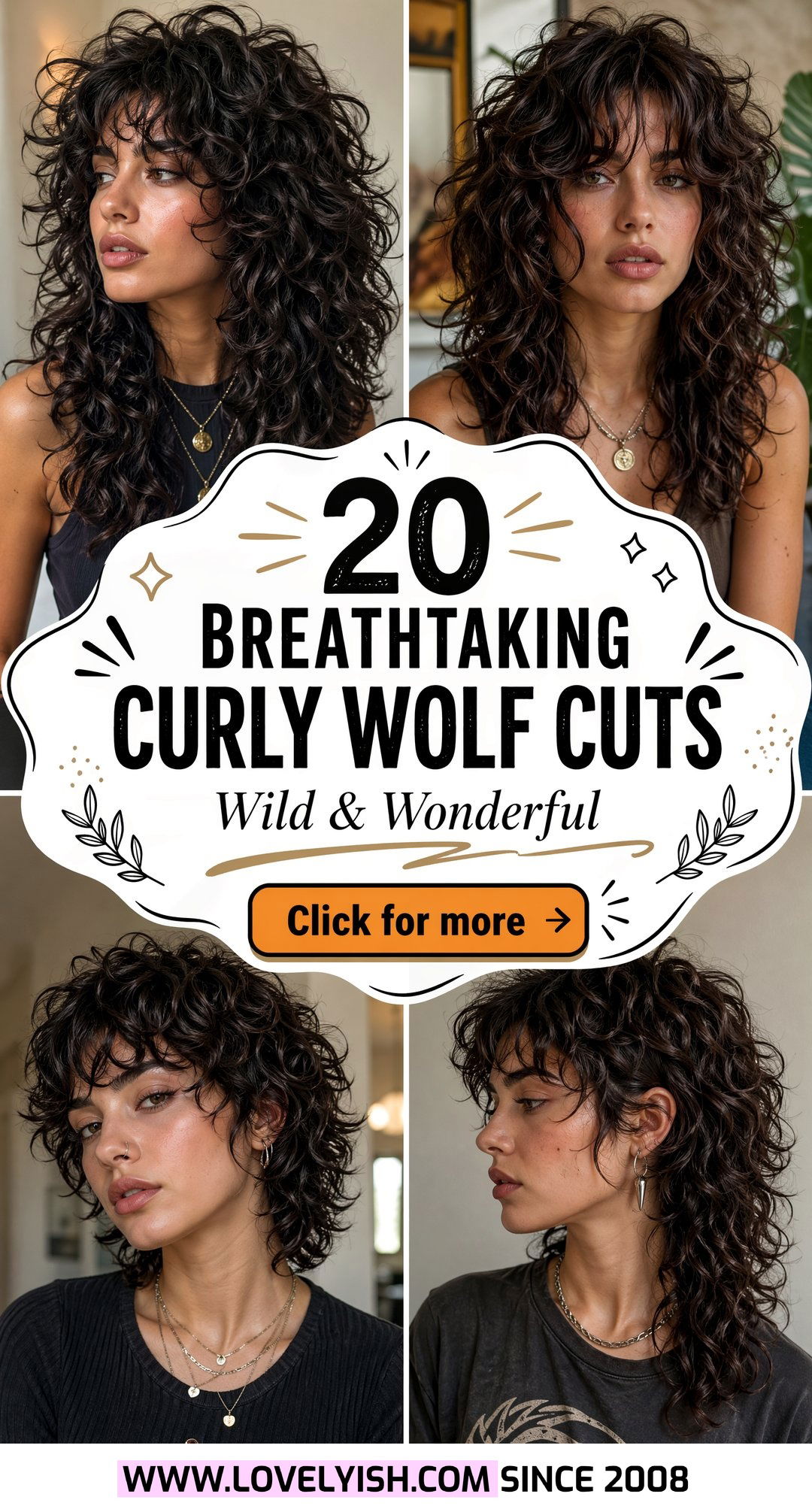 20 Breathtaking Curly Wolf Cut Ideas for Round Face Shapes - 20 Breathtaking Curly Wolf Cut Ideas for Round Face Shapes