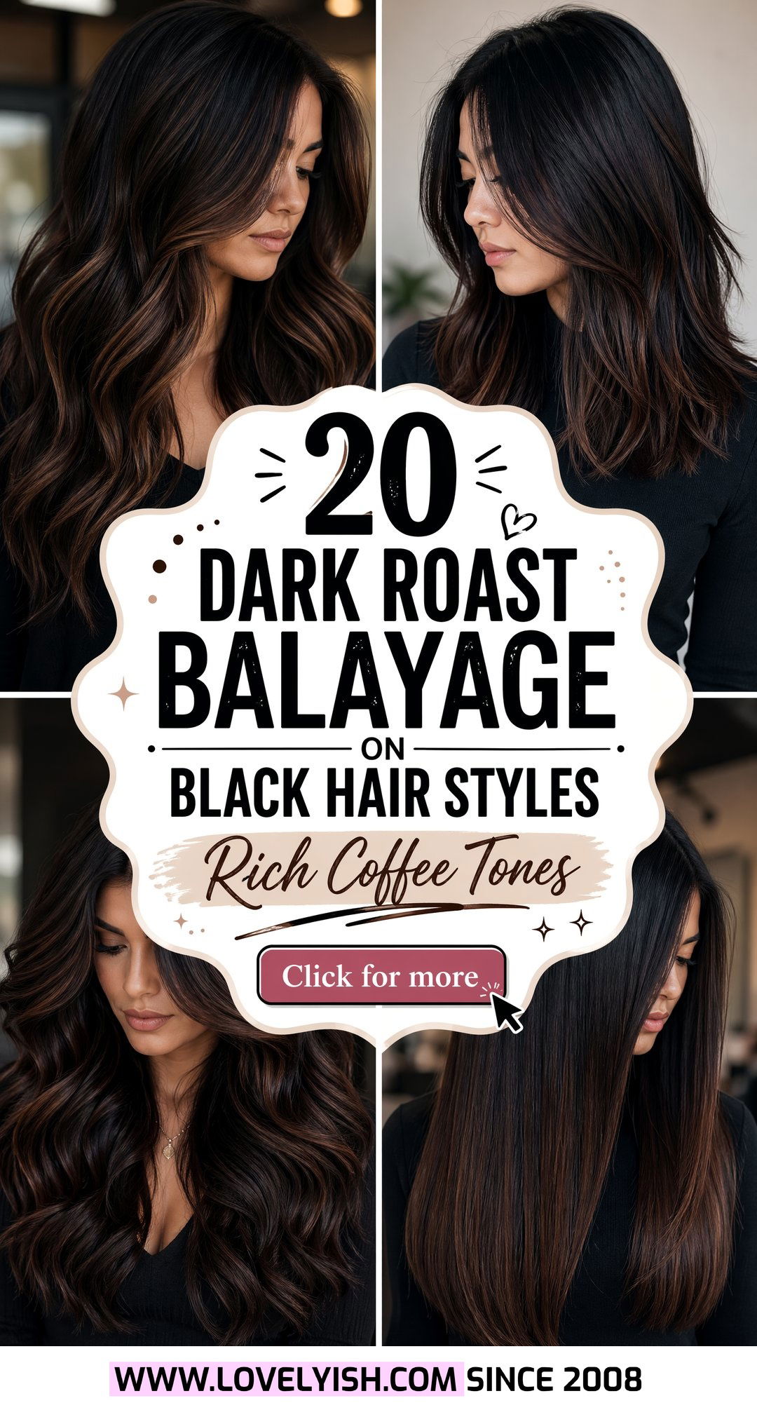 20 Breathtaking Dark Roast Balayage on Black Hair Styles - 20 Breathtaking Dark Roast Balayage on Black Hair Styles