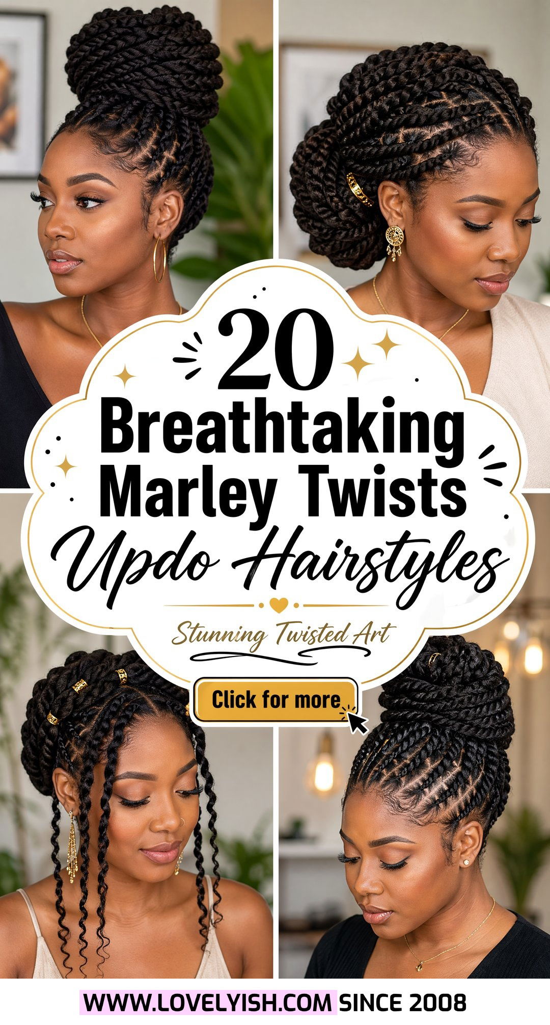 20 Breathtaking Marley Twists Updo Hairstyles to Try Now - 20 Breathtaking Marley Twists Updo Hairstyles to Try Now