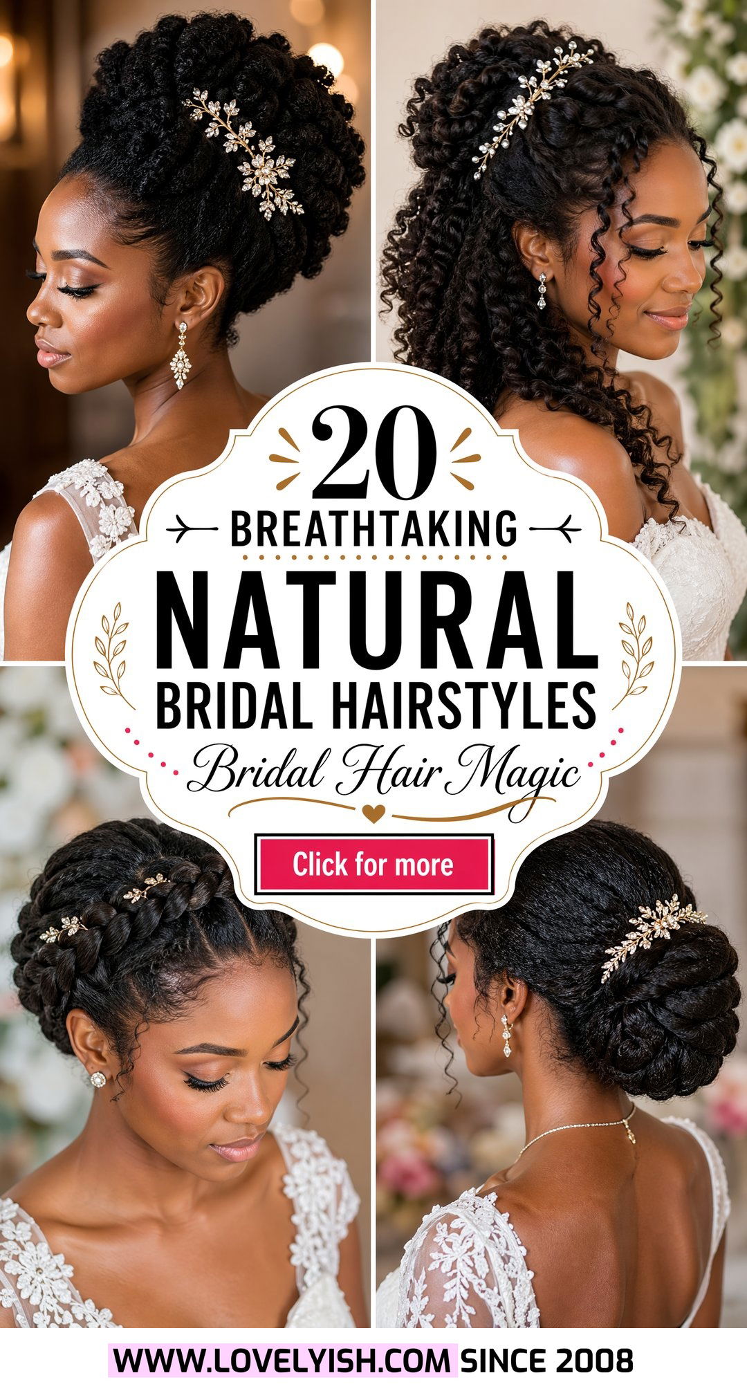 20 Breathtaking Natural Bridal Hairstyles for Black Women - 20 Breathtaking Natural Bridal Hairstyles for Black Women