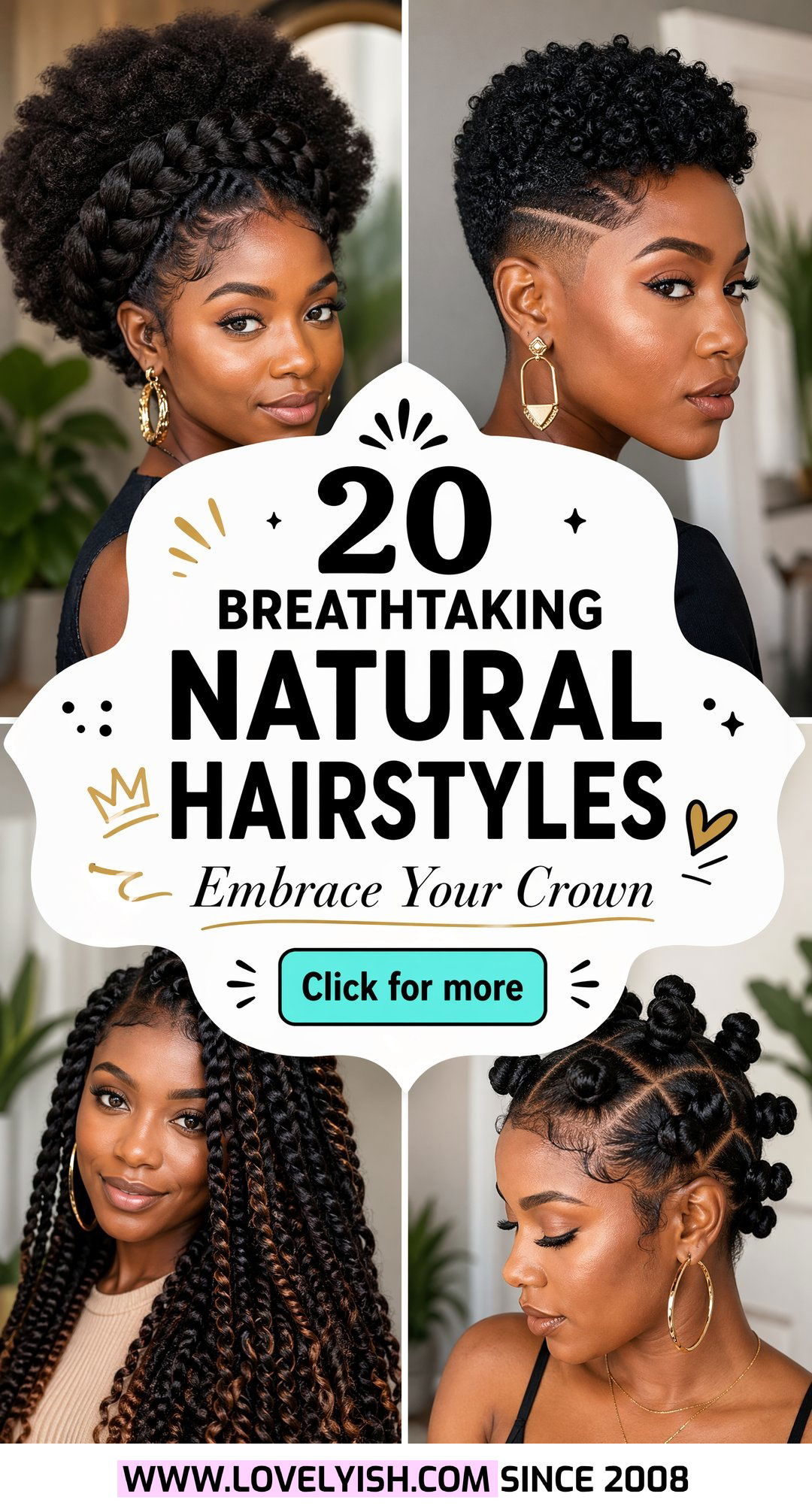 20 Breathtaking Natural Hairstyles for Black Women to Try - 20 Breathtaking Natural Hairstyles for Black Women to Try