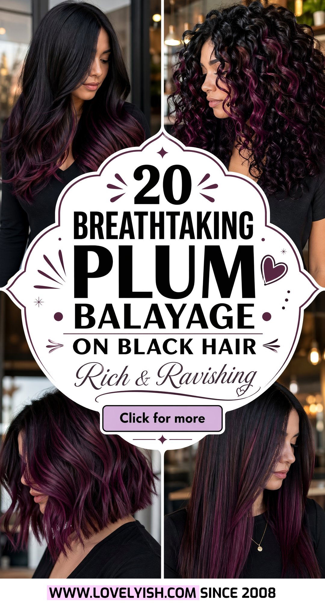 20 Breathtaking Plum Balayage on Black Hair Looks to Try - 20 Breathtaking Plum Balayage on Black Hair Looks to Try