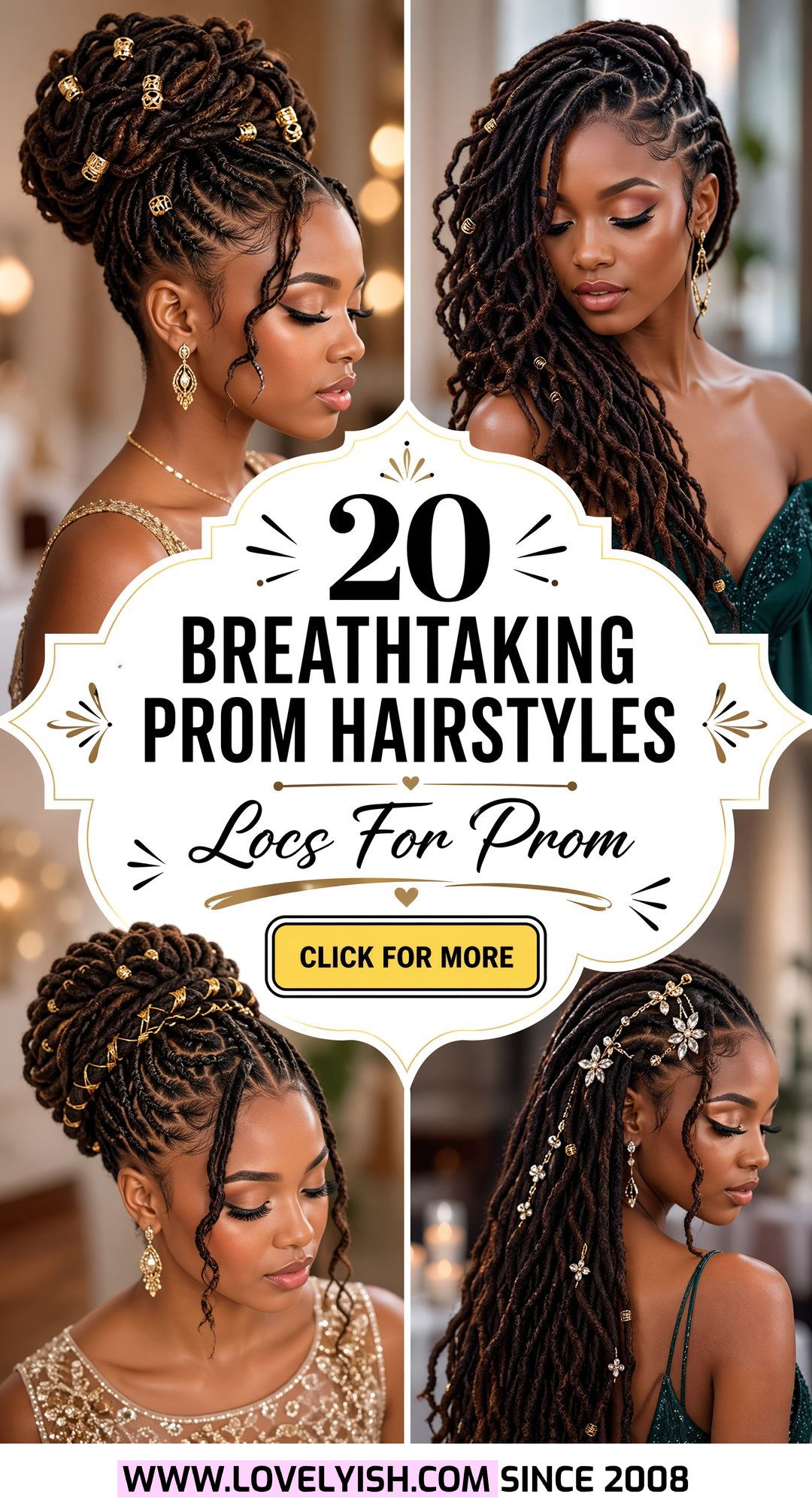 20 Breathtaking Prom Hairstyles for Locs for Your Big Night - 20 Breathtaking Prom Hairstyles for Locs for Your Big Night