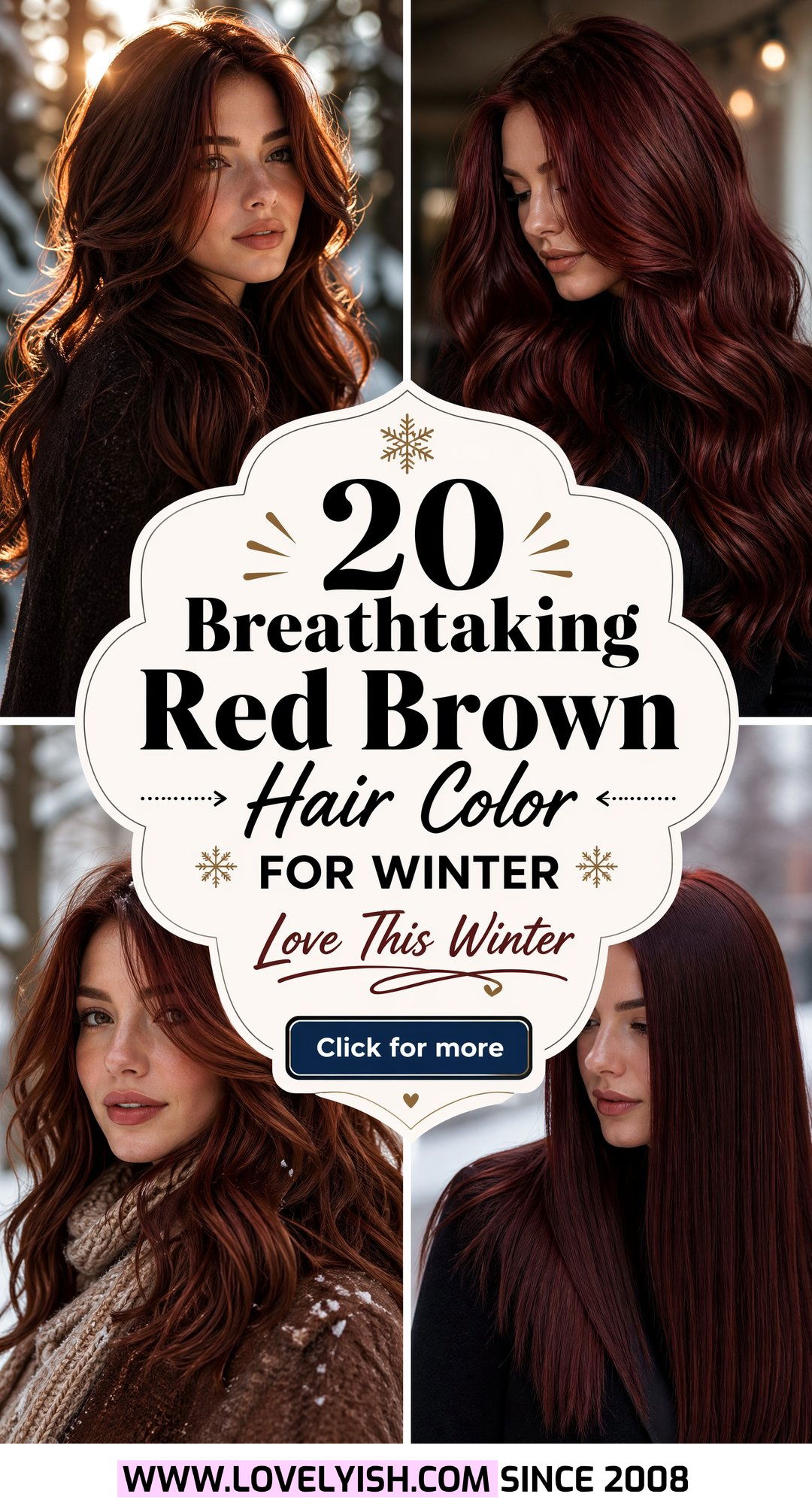 20 Breathtaking Red Brown Hair Color for Winter You Will Love - 20 Breathtaking Red Brown Hair Color for Winter You Will Love