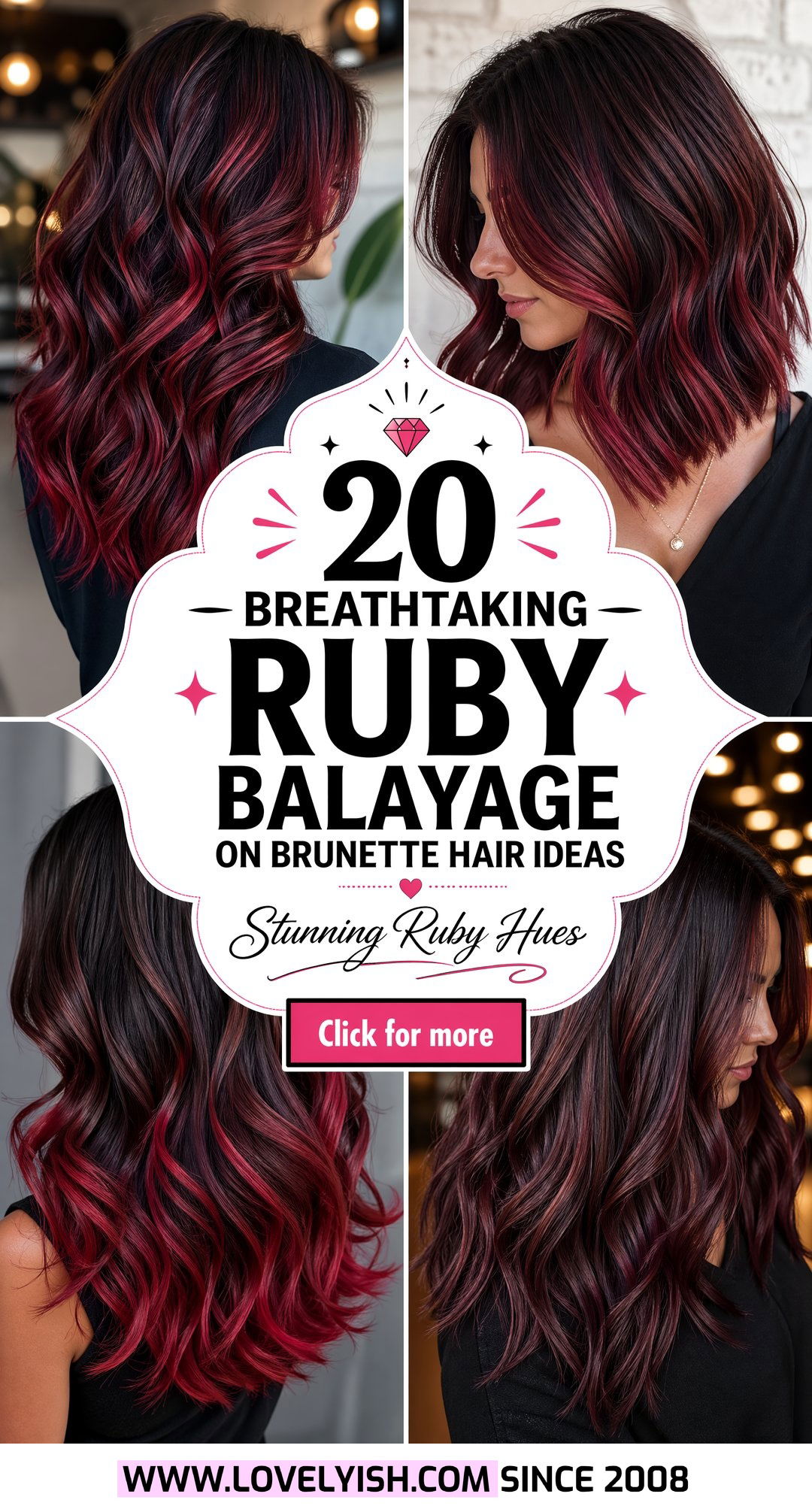 20 Breathtaking Ruby Balayage on Brunette Hair Ideas to Try - 20 Breathtaking Ruby Balayage on Brunette Hair Ideas to Try
