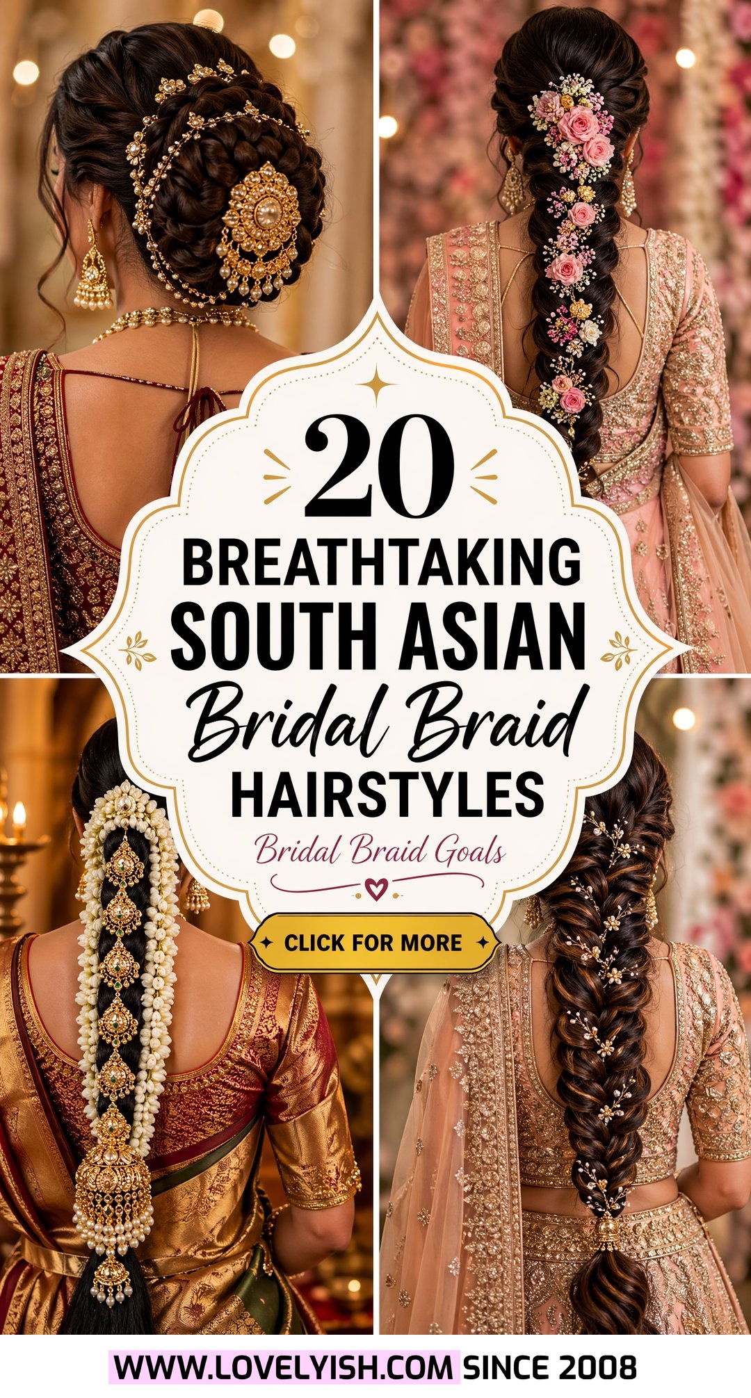 20 Breathtaking South Asian Bridal Braid Hairstyle Ideas - 20 Breathtaking South Asian Bridal Braid Hairstyle Ideas