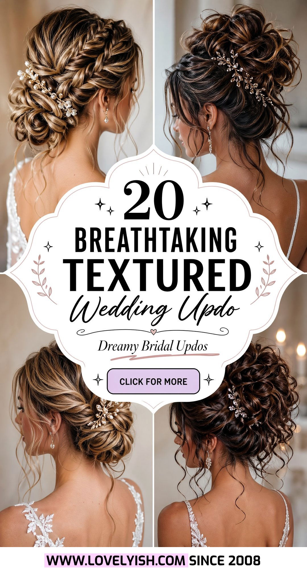 20 Breathtaking Textured Wedding Updo for Fine Hair Looks - 20 Breathtaking Textured Wedding Updo for Fine Hair Looks