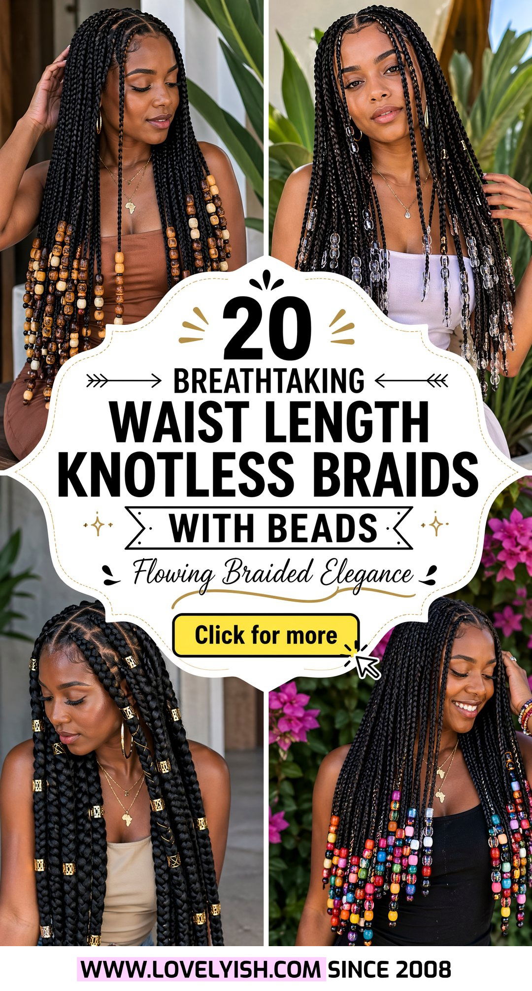 20 Breathtaking Waist Length Knotless Braids With Beads - 20 Breathtaking Waist Length Knotless Braids With Beads