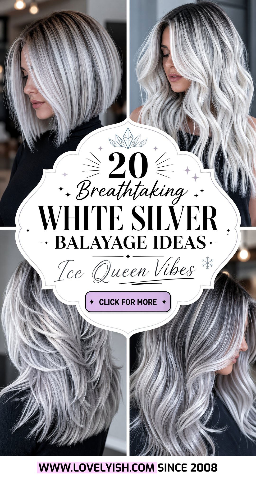 20 Breathtaking White Silver Balayage Ideas for Your Hair - 20 Breathtaking White Silver Balayage Ideas for Your Hair