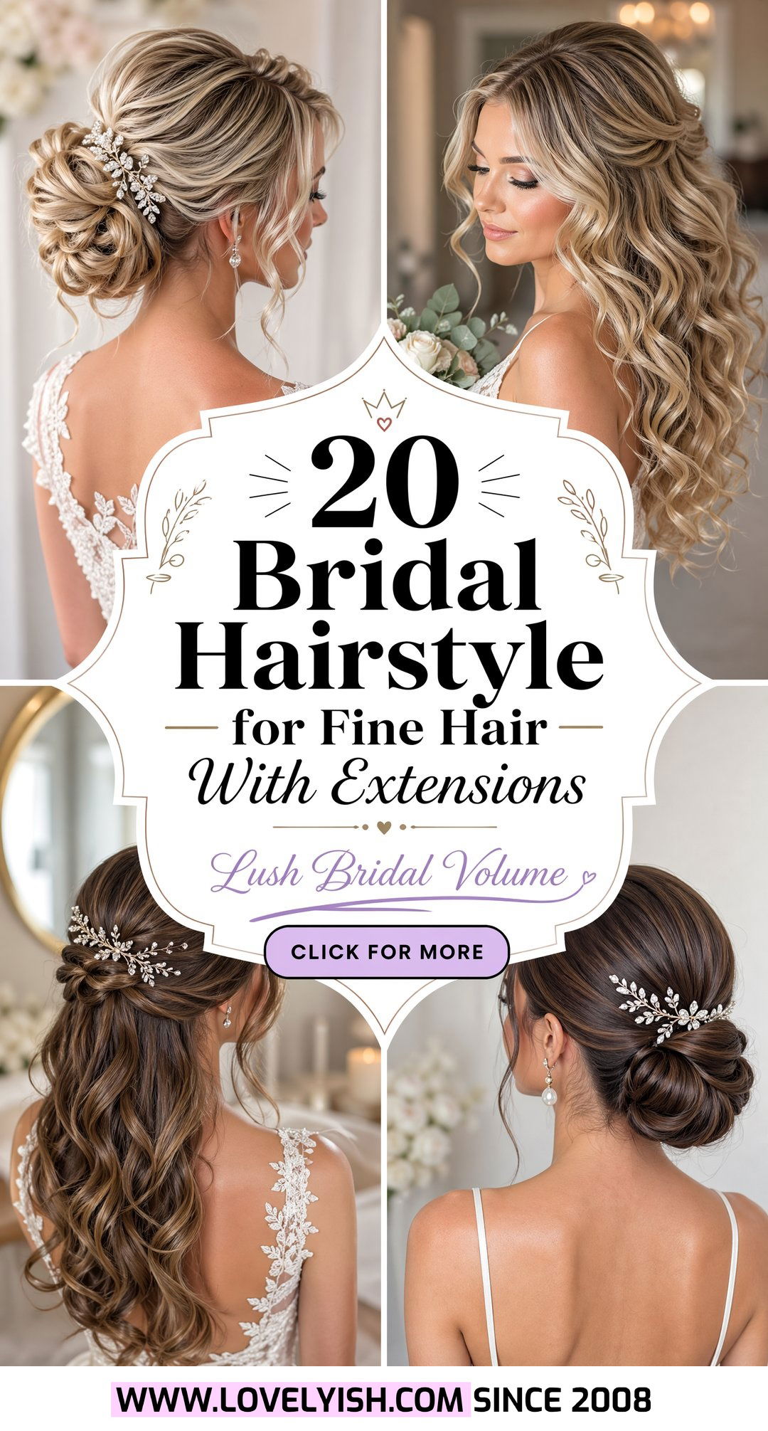 20 Bridal Hairstyle for Fine Hair With Extensions Looks - 20 Bridal Hairstyle for Fine Hair With Extensions Looks