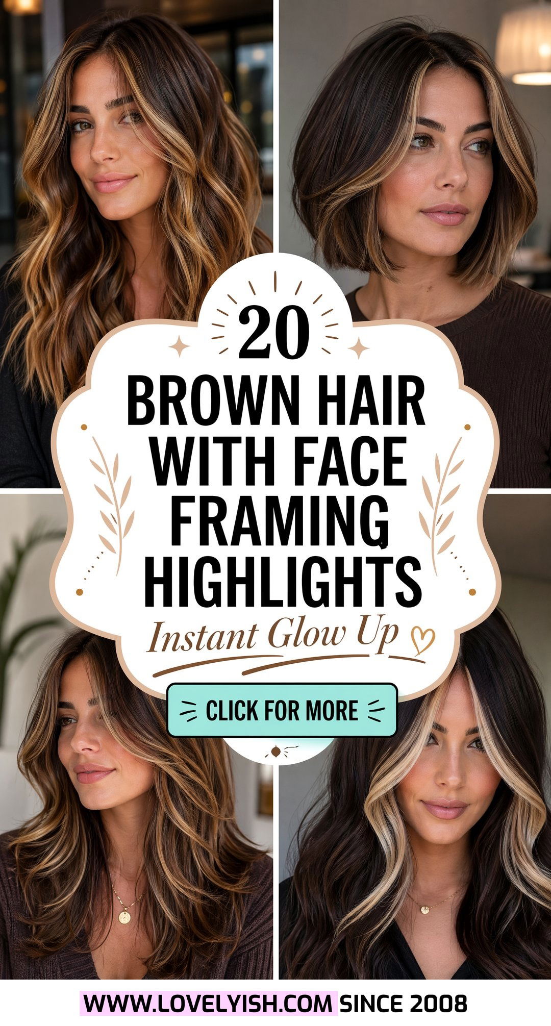 20 Brown Hair With Face Framing Highlights For A Glow Up - 20 Brown Hair With Face Framing Highlights For A Glow Up